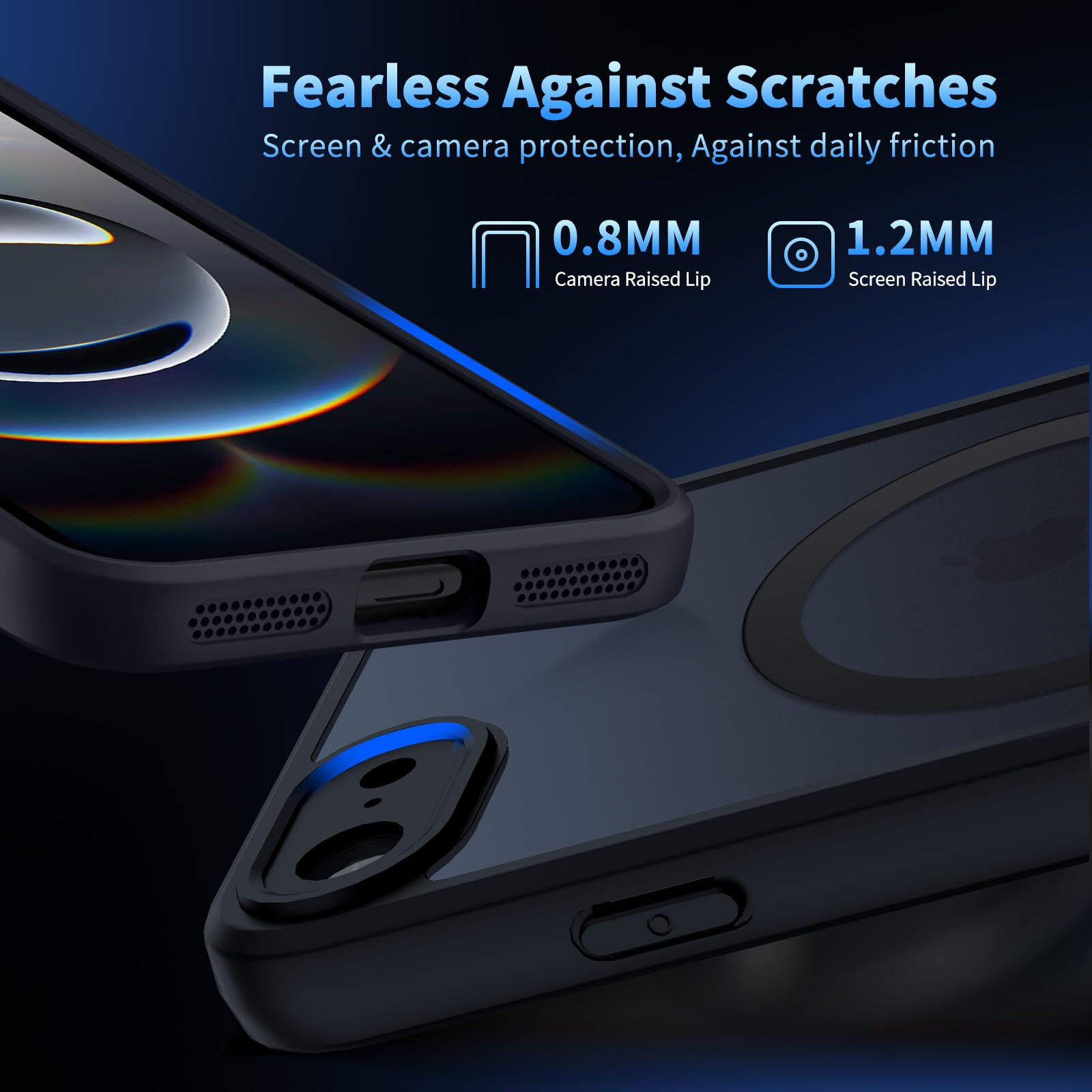 Cover Magnetica per Iphone 16E (No per Iphone 16) Con 2 Pezzi Vetro