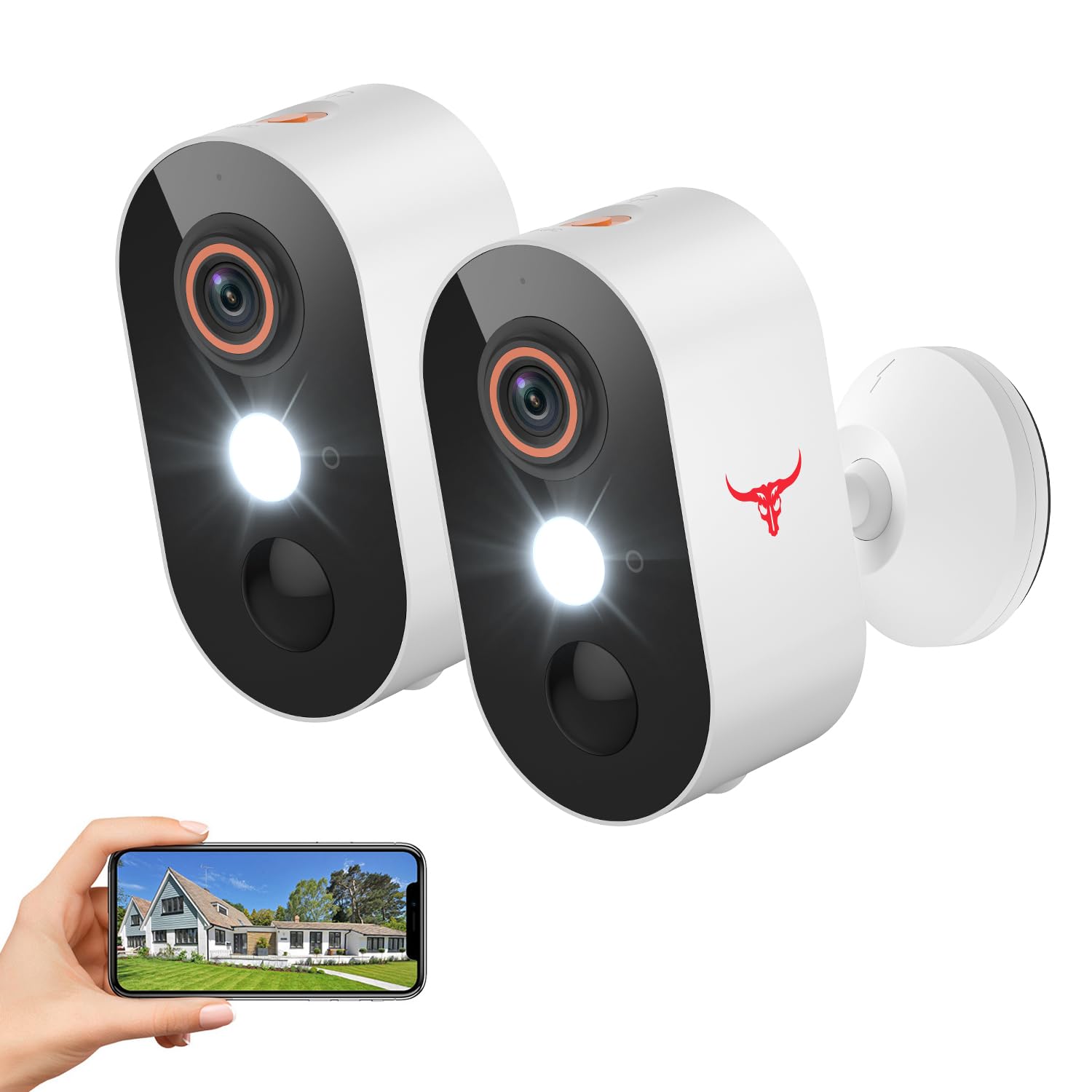 Outdoor Security Camera, Battery Powered Wireless Camera, Cloud Storage Sold Seperately, Color Night Vision, 2-Way Audio, Smart AI Motion Detection,