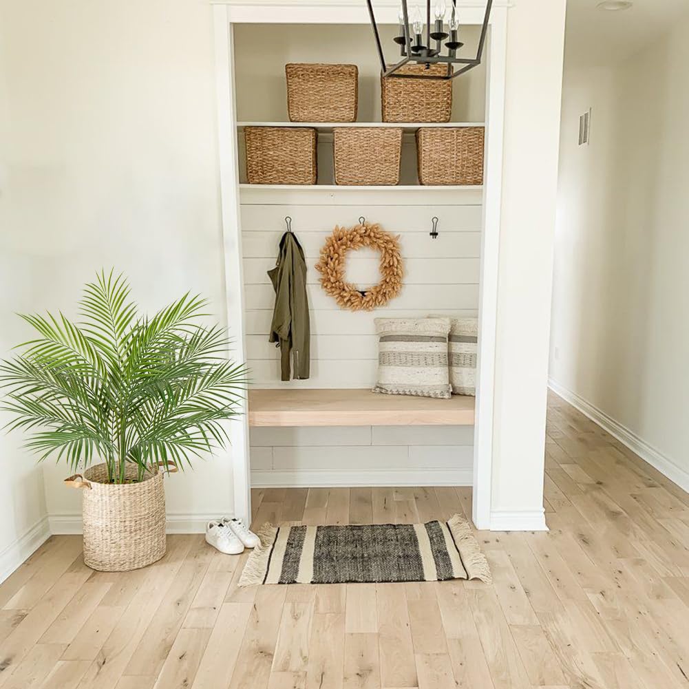 Lot de 2 Palmiers artificiels Areca de 80 cm - Faux Palmier Tropical - Dypsis Lutescens - Plantes en Pots pour Maison, Bureau, Balcon, décoration intérieure et extérieure