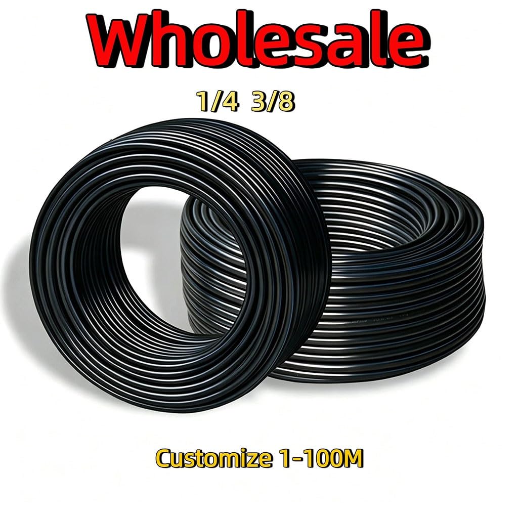 Kit di Tubi for Irrigazione A Microgoccia Gocciolatori Regolabili 1-50M Irrigazione del Giardino | Materiale PE flessibile, diametro esterno 1/4" e 3/8", resistente ai raggi UV.(3/8,10 Meter)