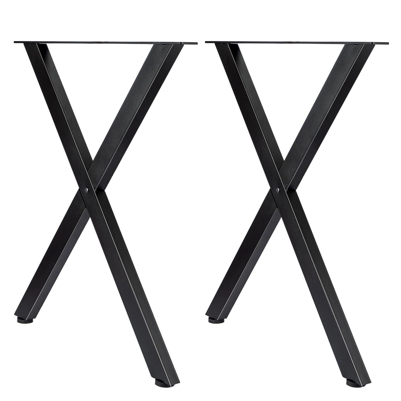 SUNNYNEST Heavy Duty Table Legs Set Industrial X-Shape Furniture Legs 72cm High Solid Steel Table Legs DIY Furniture Support Maximum Load 350 kg (2PC)