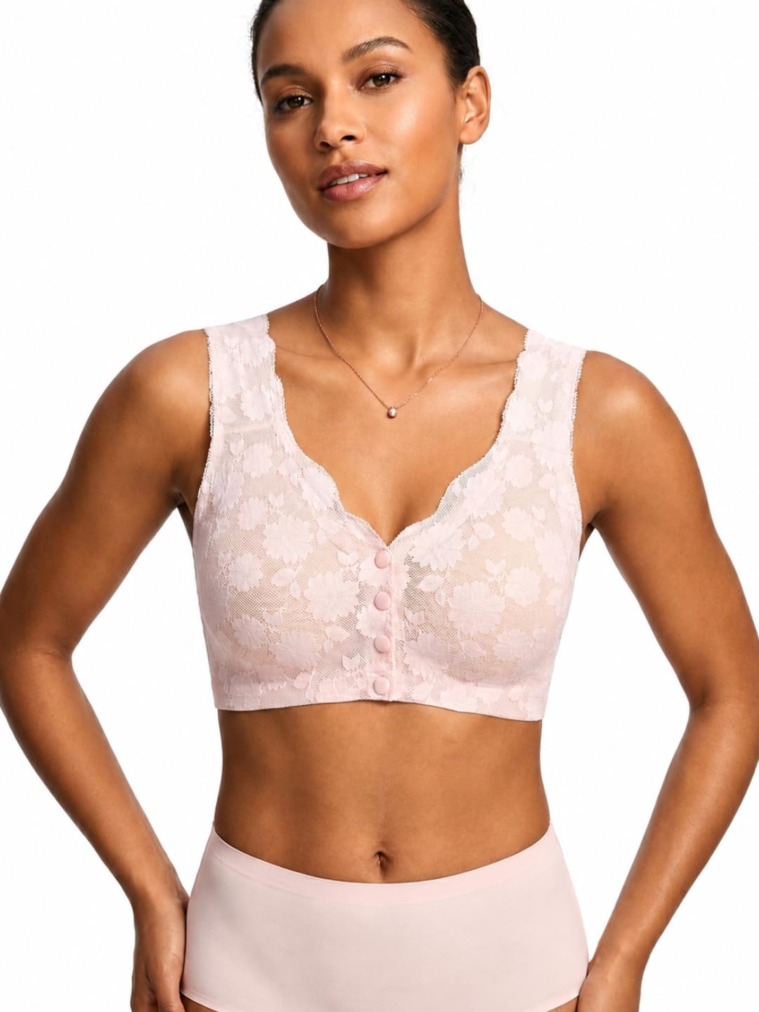 parkha Pink Maternity Button Bra-picture-4