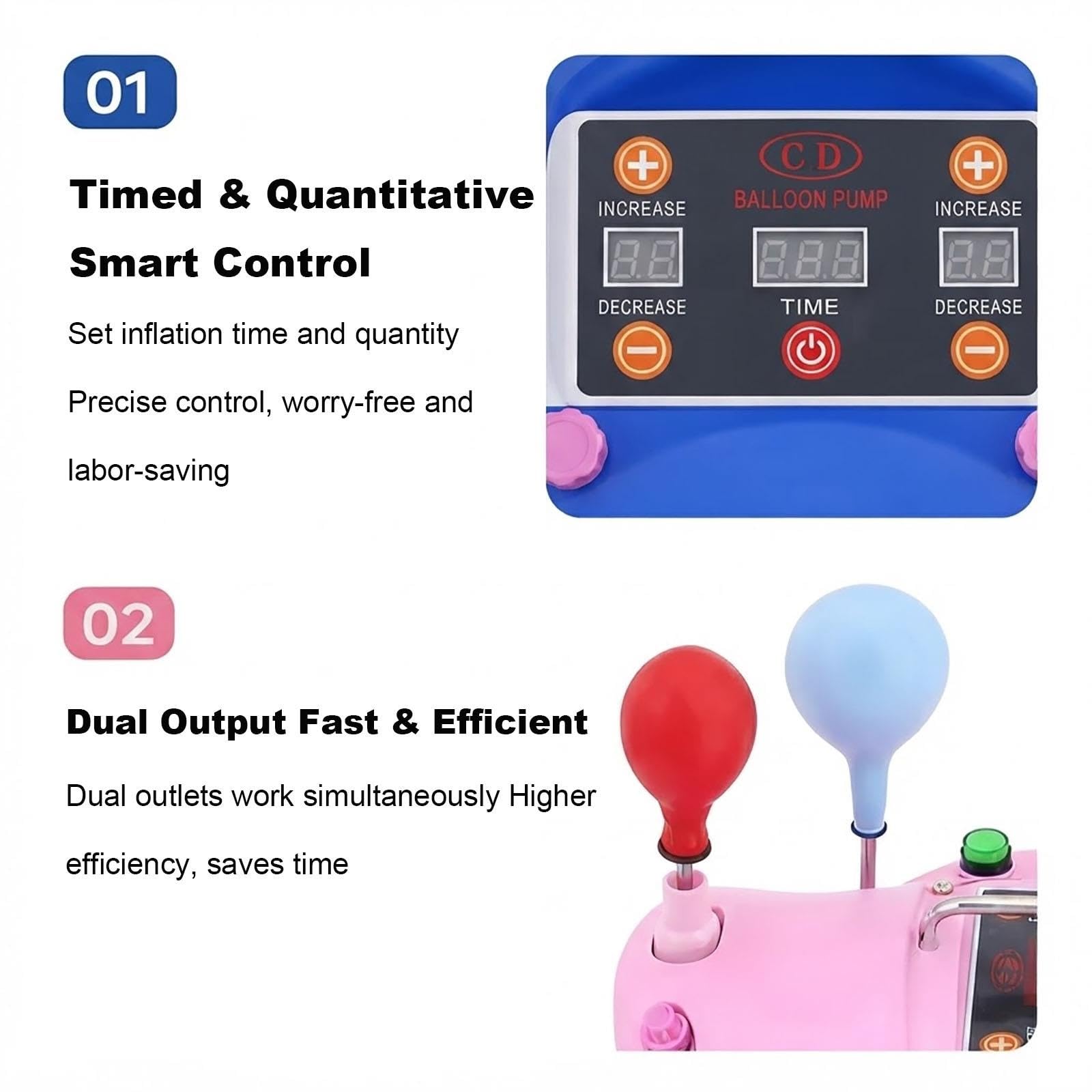 Pompe à Ballon électrique de précision 1300w, Compteur de minuterie numériq