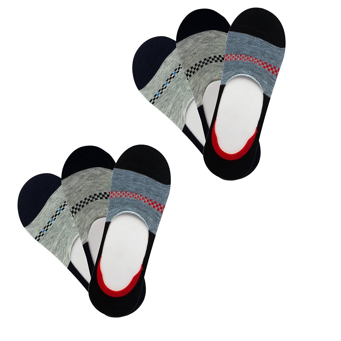 Loafer Socks -Socks for Women and Men Ankle Length-Socks Men Socks- Pack of 6 Cotton Socks (Color and Design Depends on Availability)