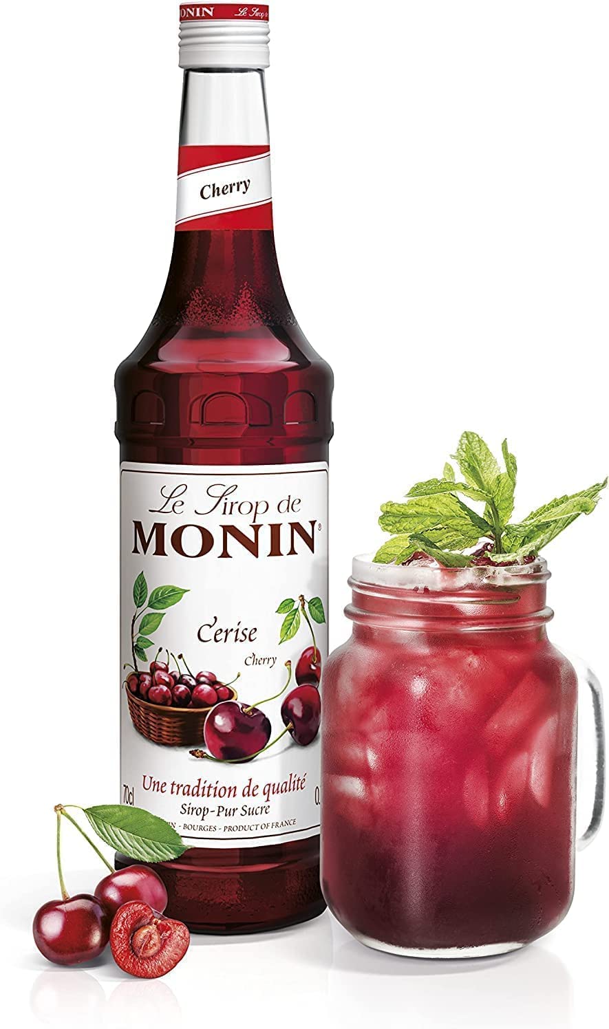 Amazon.co.jp: モナン チェリー シロップ 700ml Premium Cherry Syrup