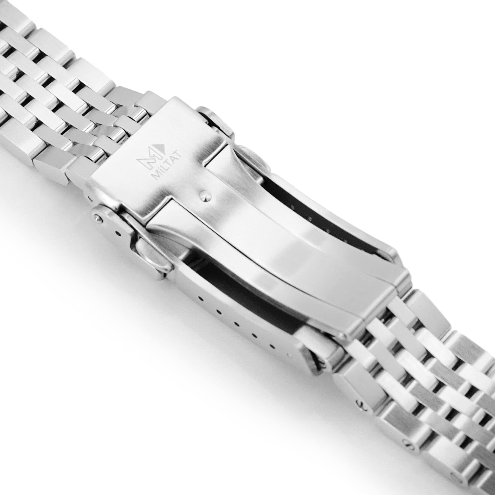 MiLTAT Metallarmband kompatibel mit Seiko Alpinist SARB017, Asteroid