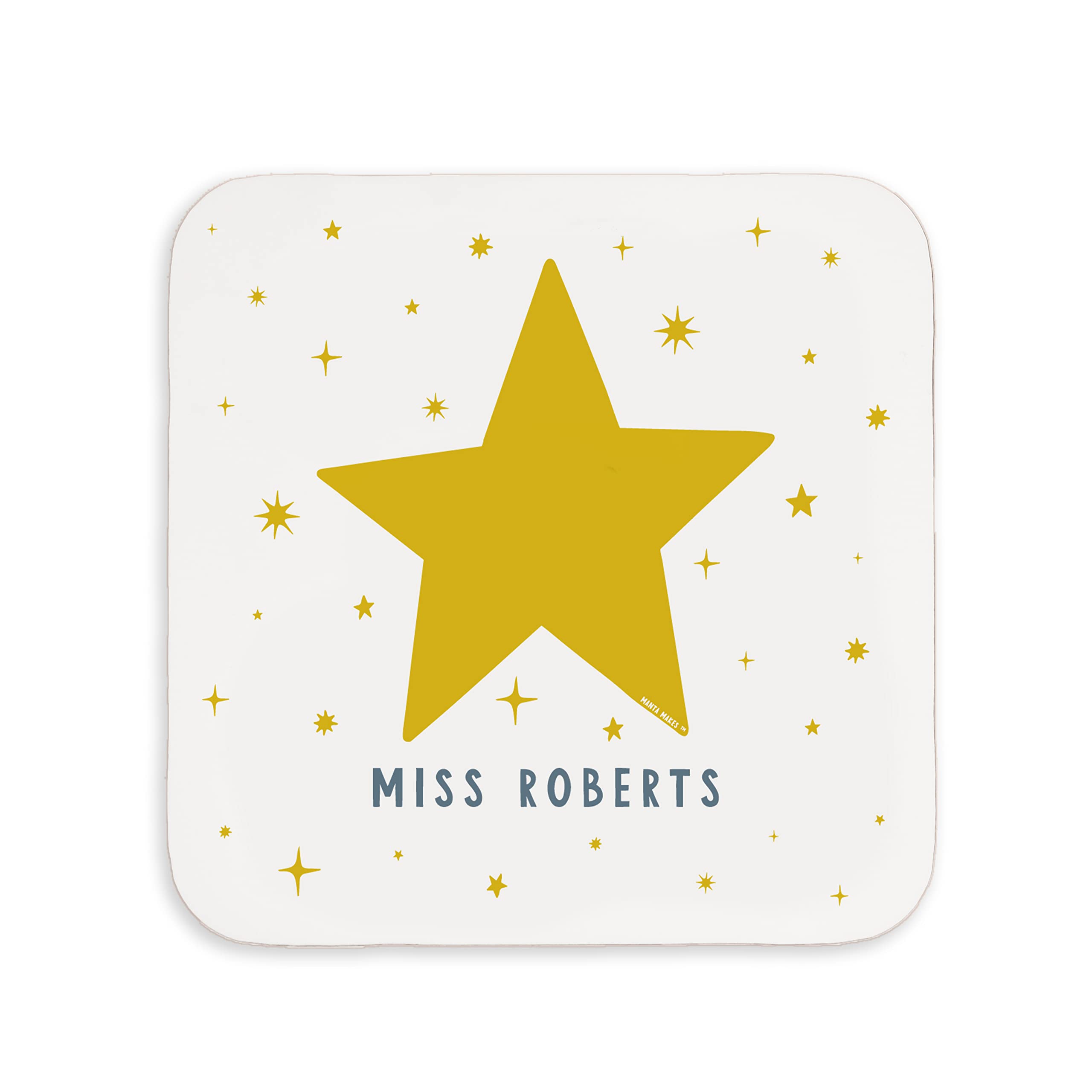 Teacher coaster teacher gift | personalised teacher appreciation gift for teacher | best teacher gifts thank you teacher present end of term (Star coaster)