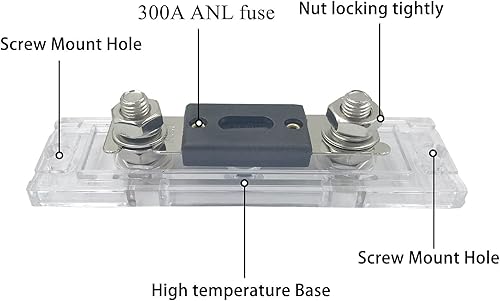 Miniatura 7 de Portafusibles AWG ANL +100 amperios fusibles ANL para audio de cochealarmaamplificador