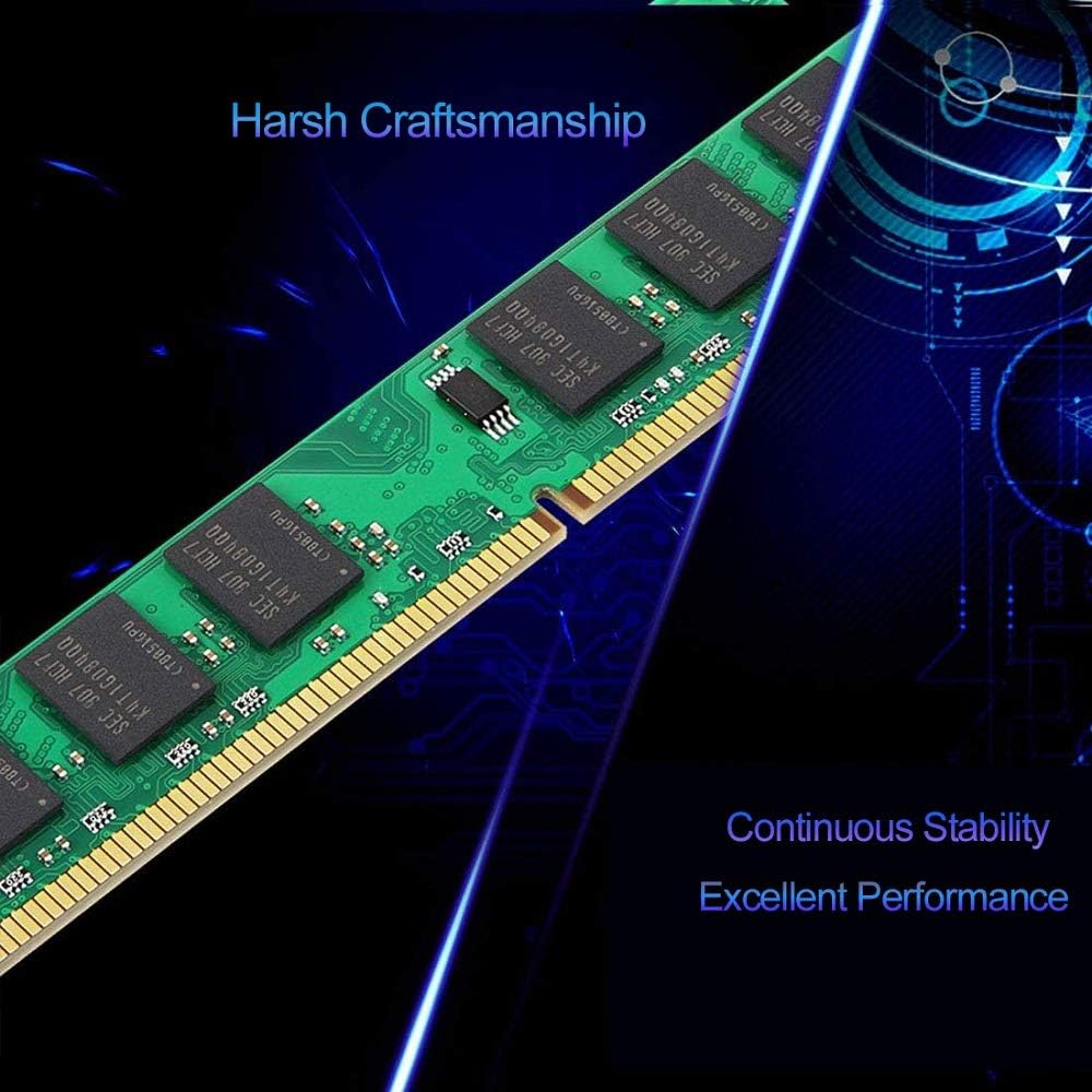 4GB Kit (2 X2 GB) DDR2-800 MHz Udimm RAM, 2GB 2Rx8 PC2-6400U-666 240-PIN CL6 1.8V Unbuffered Non-ECC Desktop Memory Modules