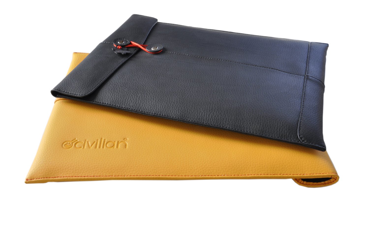 CivilianLab Manila - Funda para MacBook Air (Piel, 11"), diseño de sobre, Color Negro