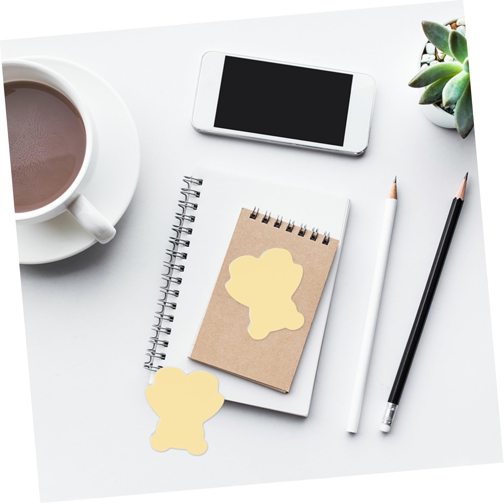 EXCEART 5 Pièces 10 Notes Autocollantes Ours Pastel Surligneurs Autocollants Bloc-notes Onglets Collants Liste Notes Amusantes Note De Bureau Stickers Mémo De Bureau Stickers Papier