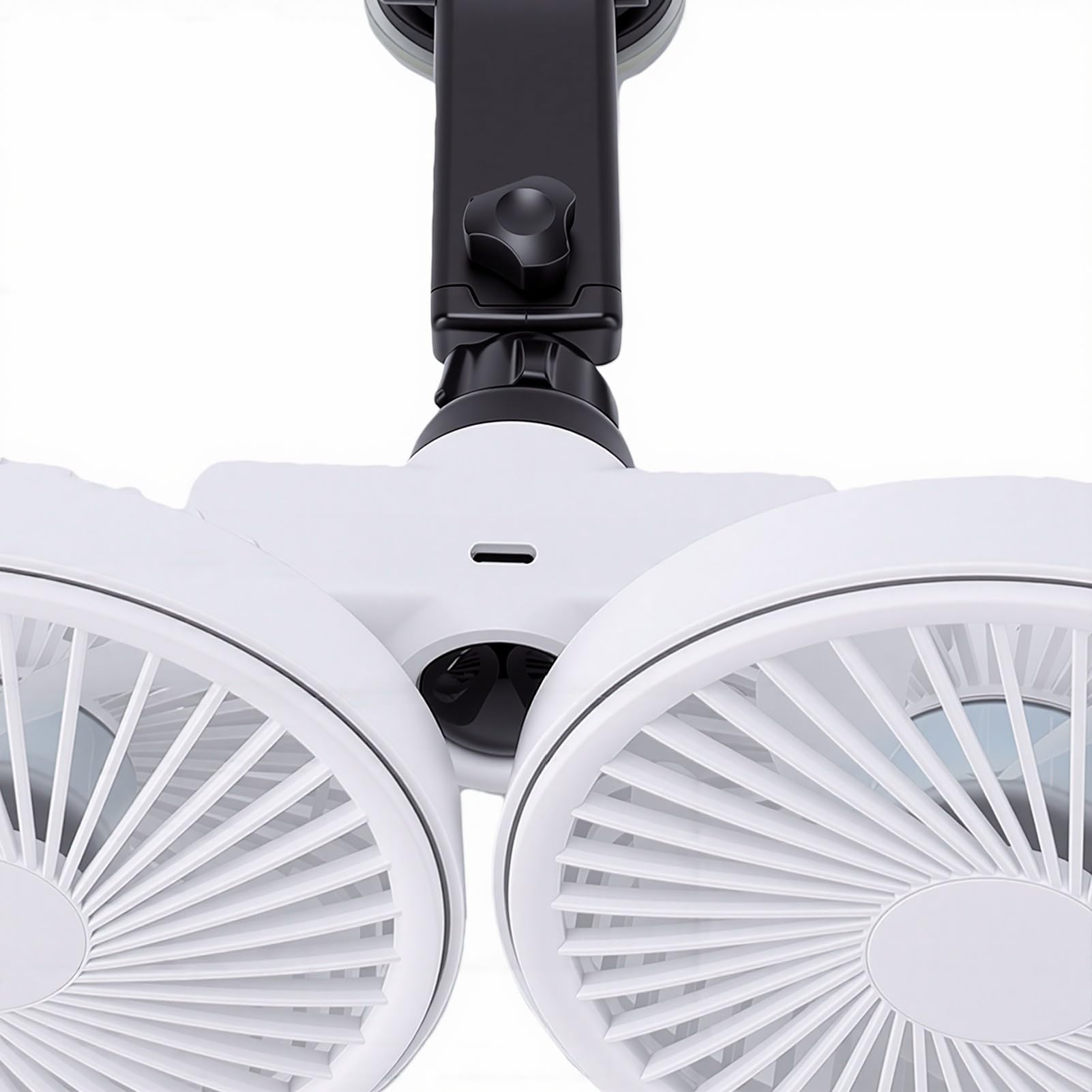 Ventilador de Enfriamiento para Automóvil de Doble Cabezal, (White)
