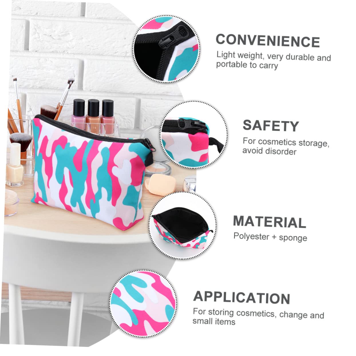 Didiseaon 3piezas Bolsa De Cosméticos De Neceser De Maquillaje Portátil Multifuncional para y Organización De Artículos De Aseo para Mujeres Cumpleaños y