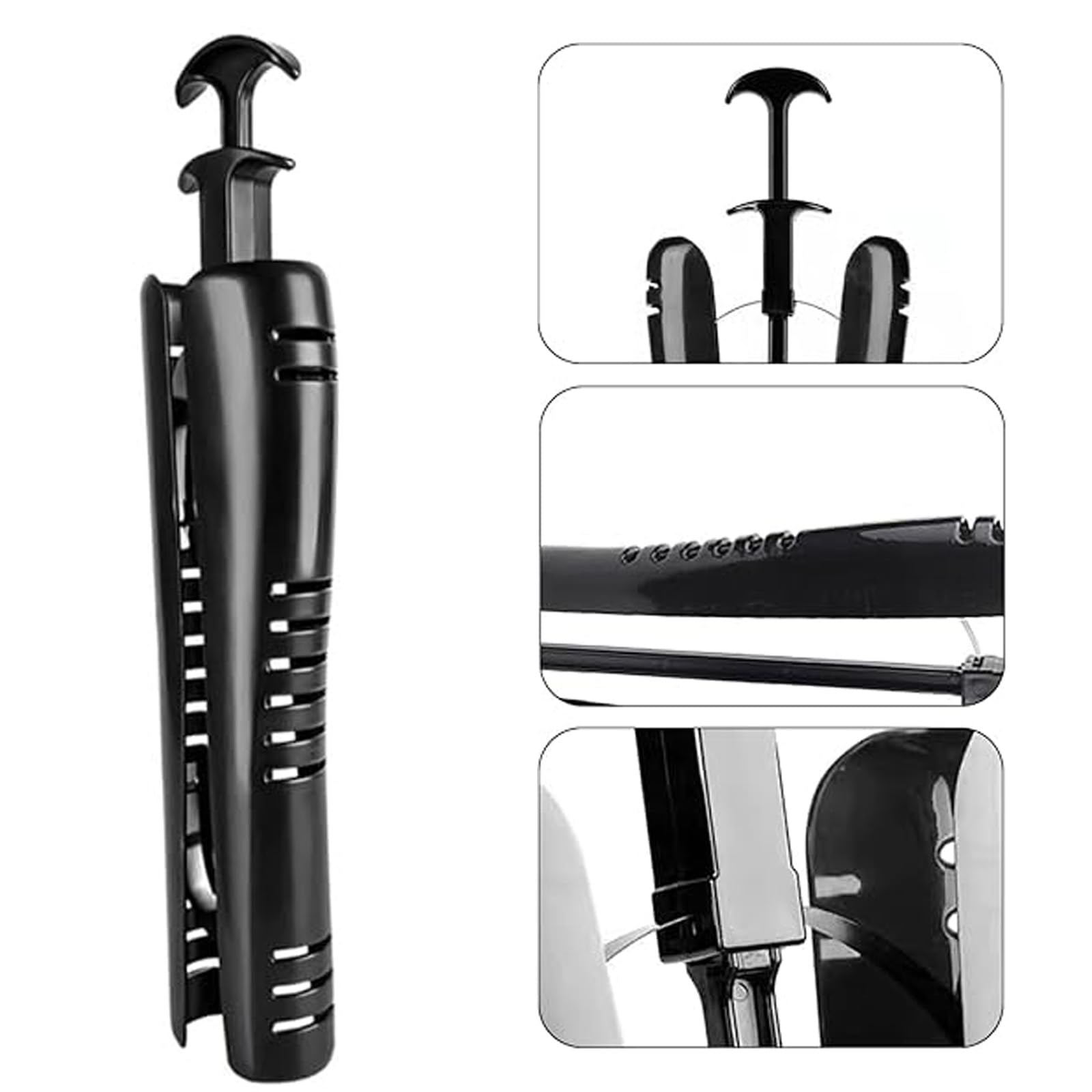 2 Pares Soporte de Bota Negro, Moldeador para Botas Negro, Soporte para Botas de 42cm con Asa, para Botas Medias, Botas de Nieve y Botas de Cuero