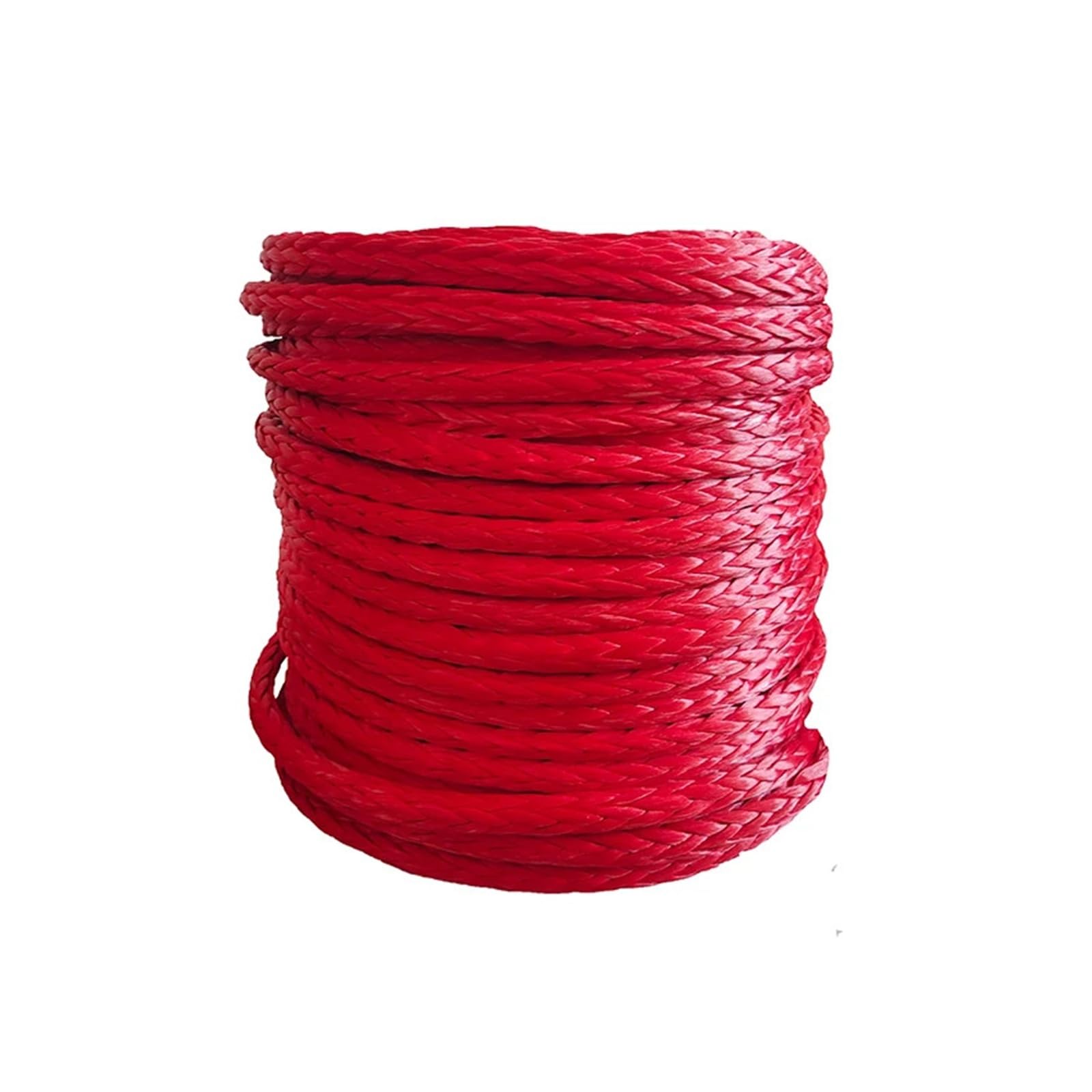 14 mm x 100 m Wytrzymała syntetyczna lina do wyciągarek samochodowych, wytrzymała lina holownicza do pojazdów ATV i UTV Z wysoką widocznością(Red)