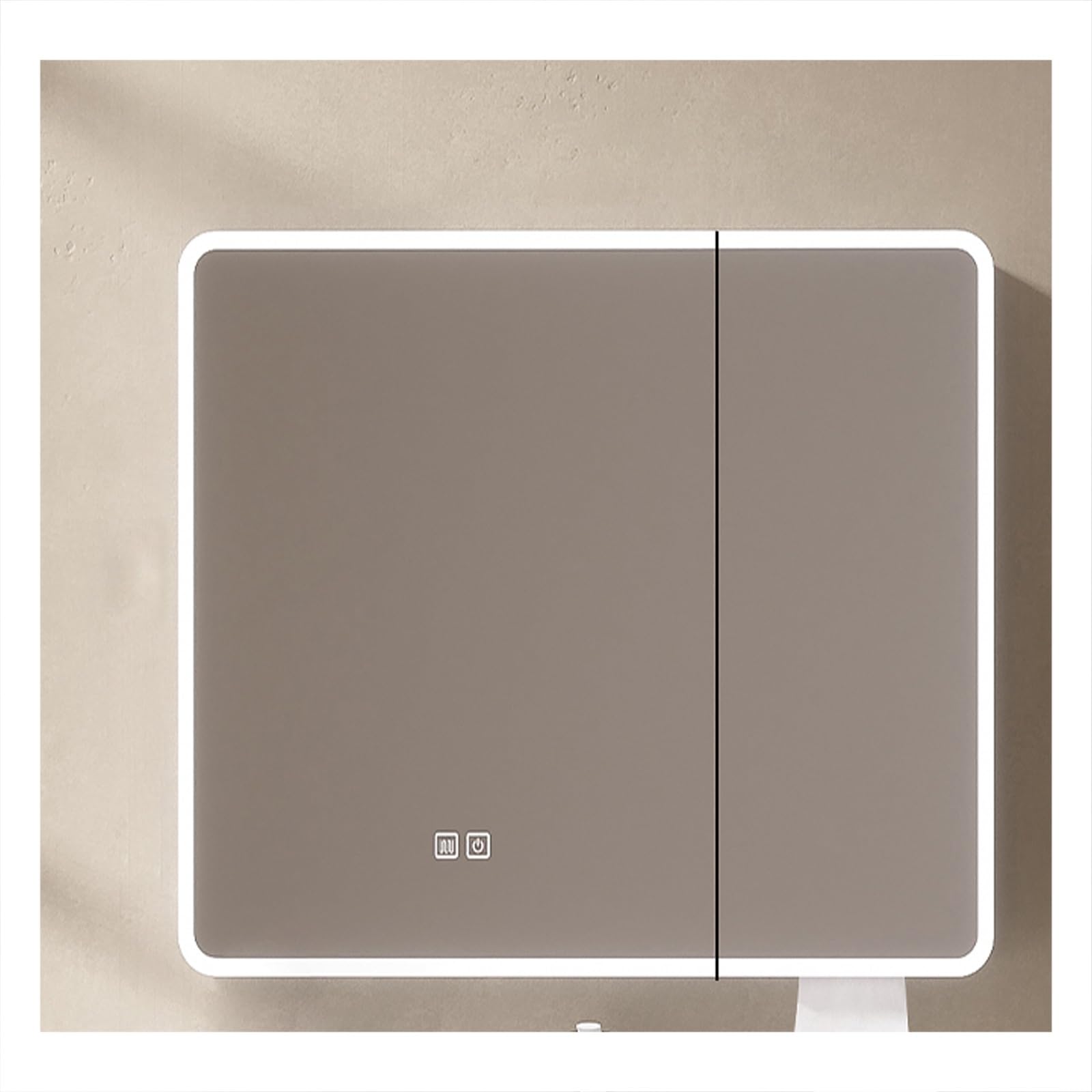 nviusdSJ Bathroom mirrors, With LED Lights，One-Button Defogger, High-Definition Mirror, Wide Application(80cm/31.5in)