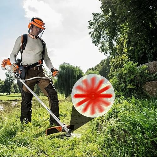 Skyzone 20 PCS Plastic Grass Strimmer Blades, 139mm Lawn Mower Blades Garden Mower Replacement Cordless Strimmer Cutting Blades (Red) - Image 4