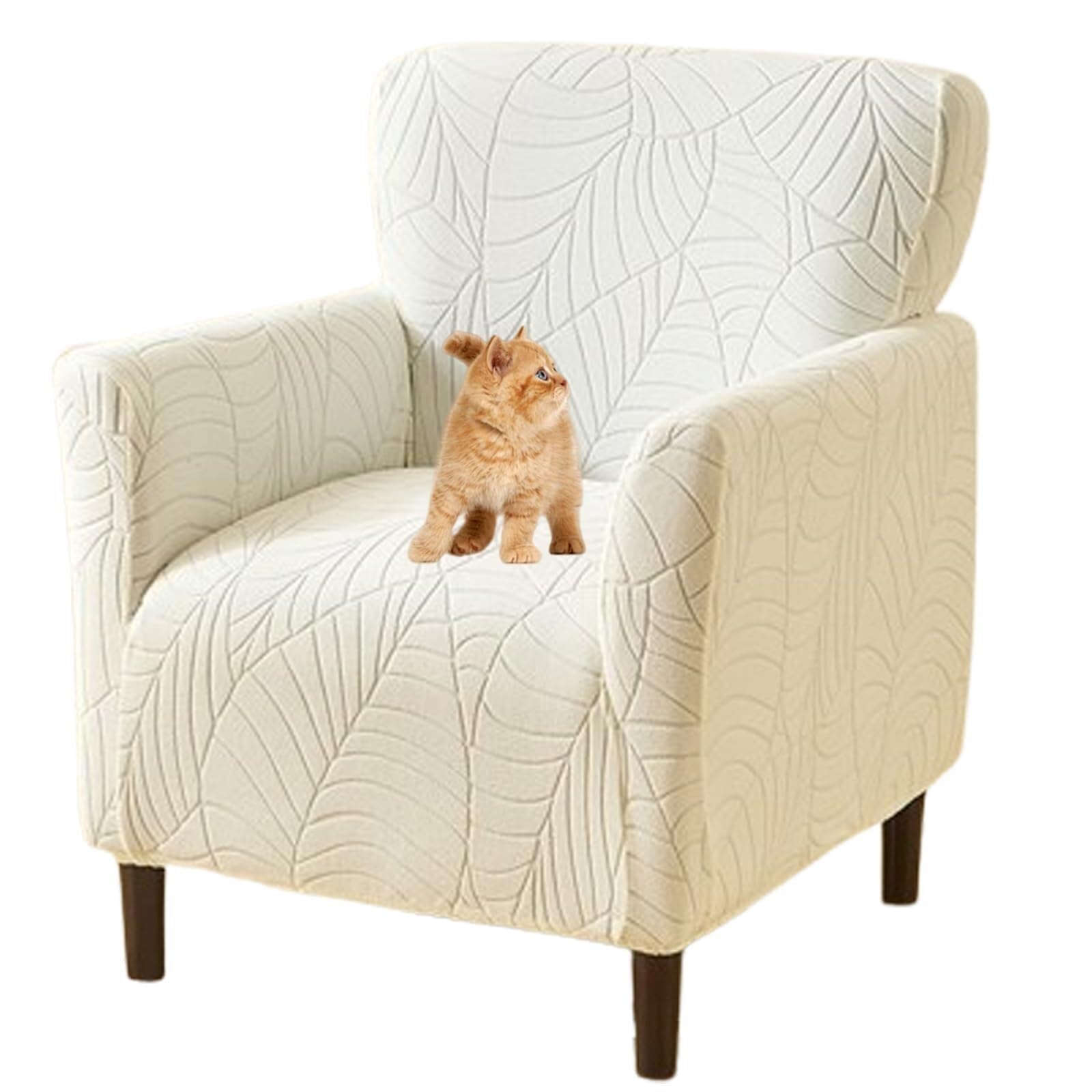 PBTMCD Banquet Chair Covers With Arms, One Piece Armchair Slipcovers, Stretch Jacquard Sofa Cover Furniture Protection(21#)