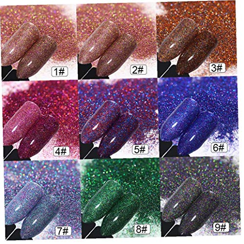 1 Box Starry Holographic Nagel Glitter Puder Holo Staub Maniküre-Nagel-Kunst-funkeln-Puder Für Salon Startseite Nail Art… – Bild 5
