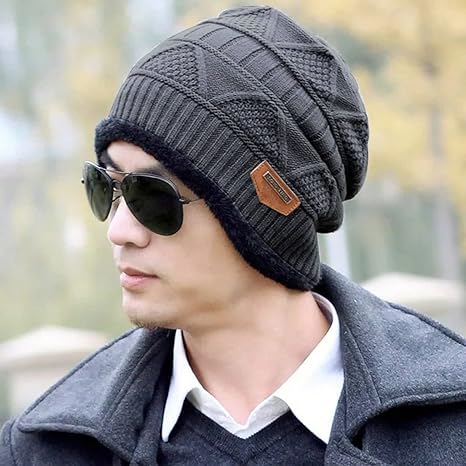 Amazon Co Jp 冬のキャップ 冬のキャップメンズソフトストレッチニット裏地付き厚手のハンドルスキーキャップ 冬のウールずんぐりしたビーニーハットイヤーフラップキャップ グレー ホーム キッチン Amazon Co Jp 冬のキャップ 冬のキャップメンズソフトストレッチニット裏地付き厚手のハンドルスキーキャップ 冬のウールずんぐりしたビーニーハットイヤーフラップキャップ グレー ホーム キッチン