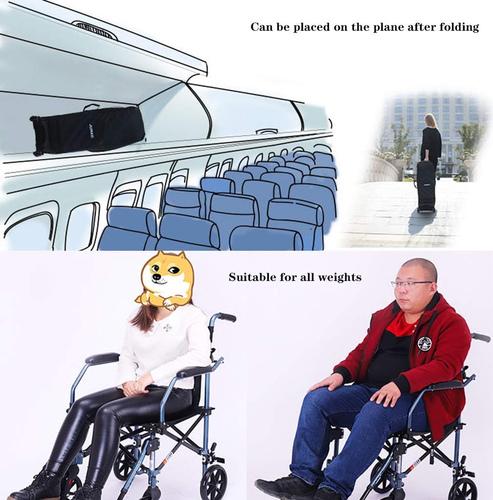 Tragbarer Rollstuhl, faltbar Mit Aufbewahrungstasche Rollstuhl, geeignet für ältere Menschen, Gehbehinderte, Reisen usw. Rollstühle