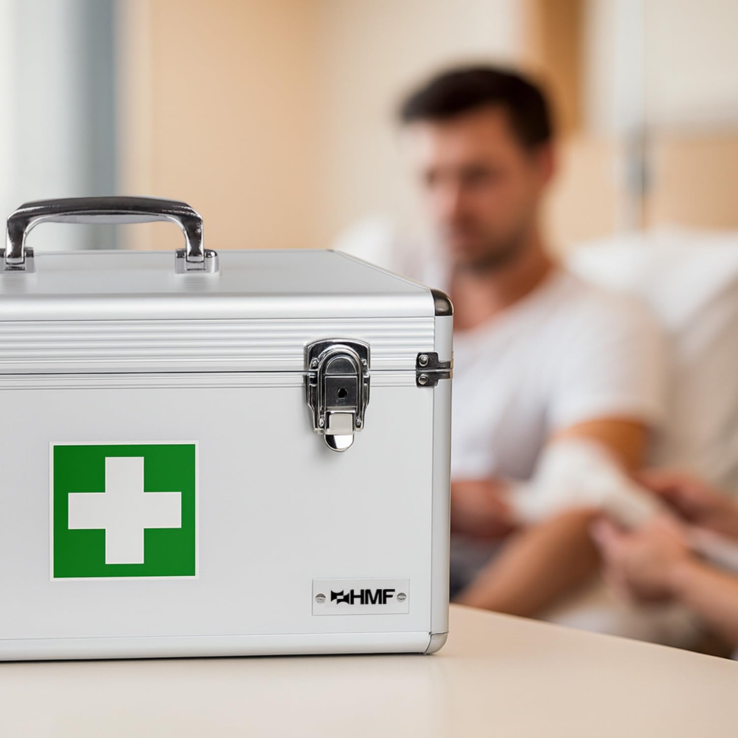 HMF 14701-09 Medicina Box, Valigia Medica, Valigia Universale, Alluminio, 40 x 22,5 x 20,5 cm