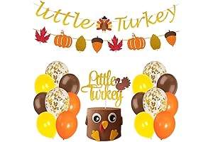 Little Turkey Banner - Gobble Gobble Thanksgiving Fall Autumn Holiday Decoration for...