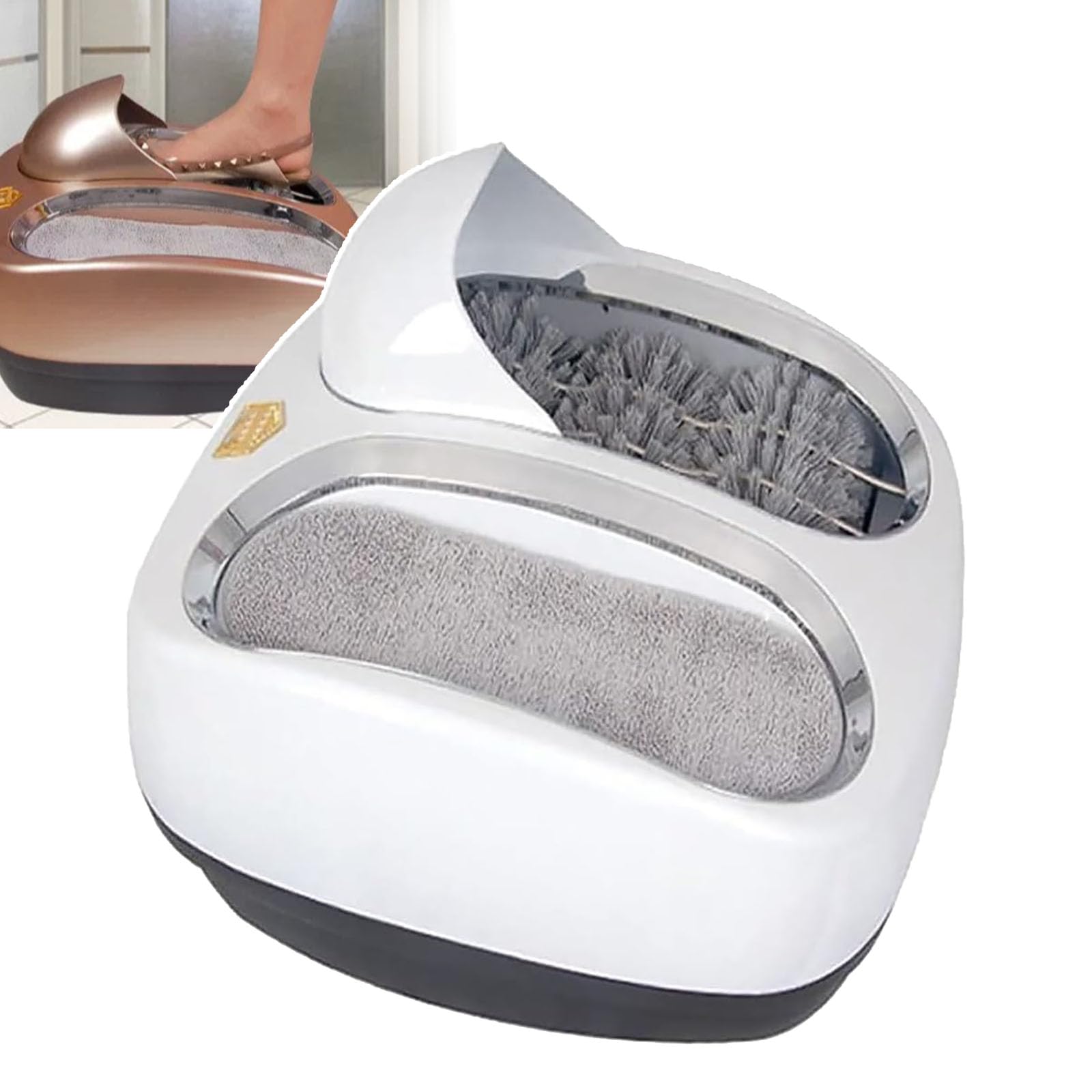 Limpiador De Zapatos Automático Inteligente por Inducción (42 × 46 × 28 Cm), Máquina De Limpieza De Suelas Totalmente Automática, para Hogares, Salas Blancas Y Hoteles.,White