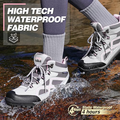 R CORD Womens Hiking Boots Waterproof Mid-Cut Hiking Boots Womens Non-Slip Hiking shoes Outdoor Trekking Camping Trail Outdoor3