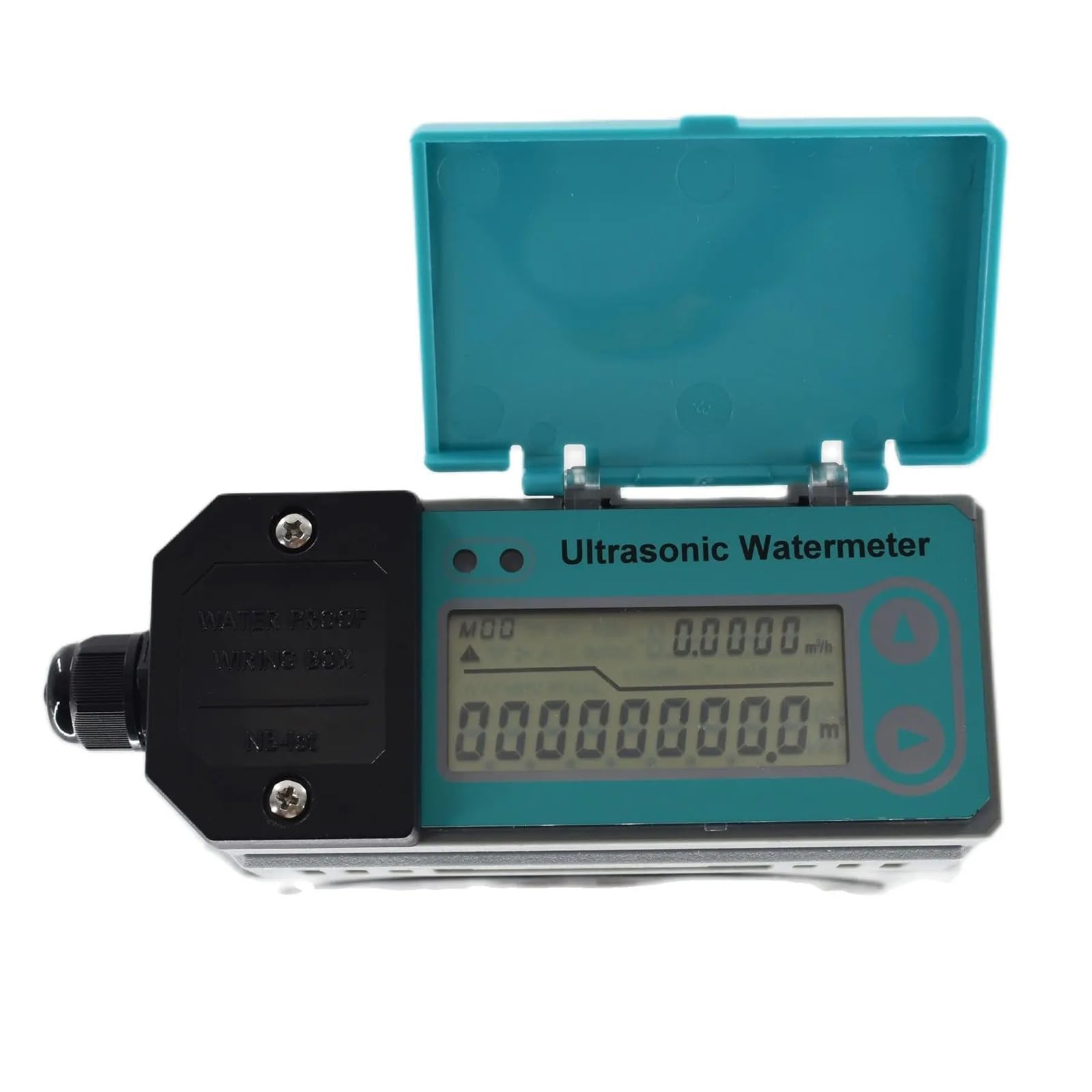 Medidor de caudal de agua, Conexión de brida del medidor de agua ultrasónico DN50mm DN65 DN80 DN100 IP68 Medidor de flujo de agua digital(DN80)