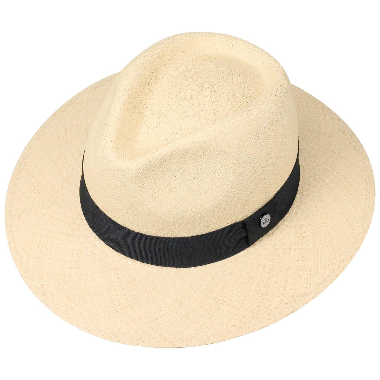 Lierys Sombrero Panamá The Sophisticated Mujer Hombre Confeccionado a Mano en Ecuador Sombrero de Paja de Verano con Cinta