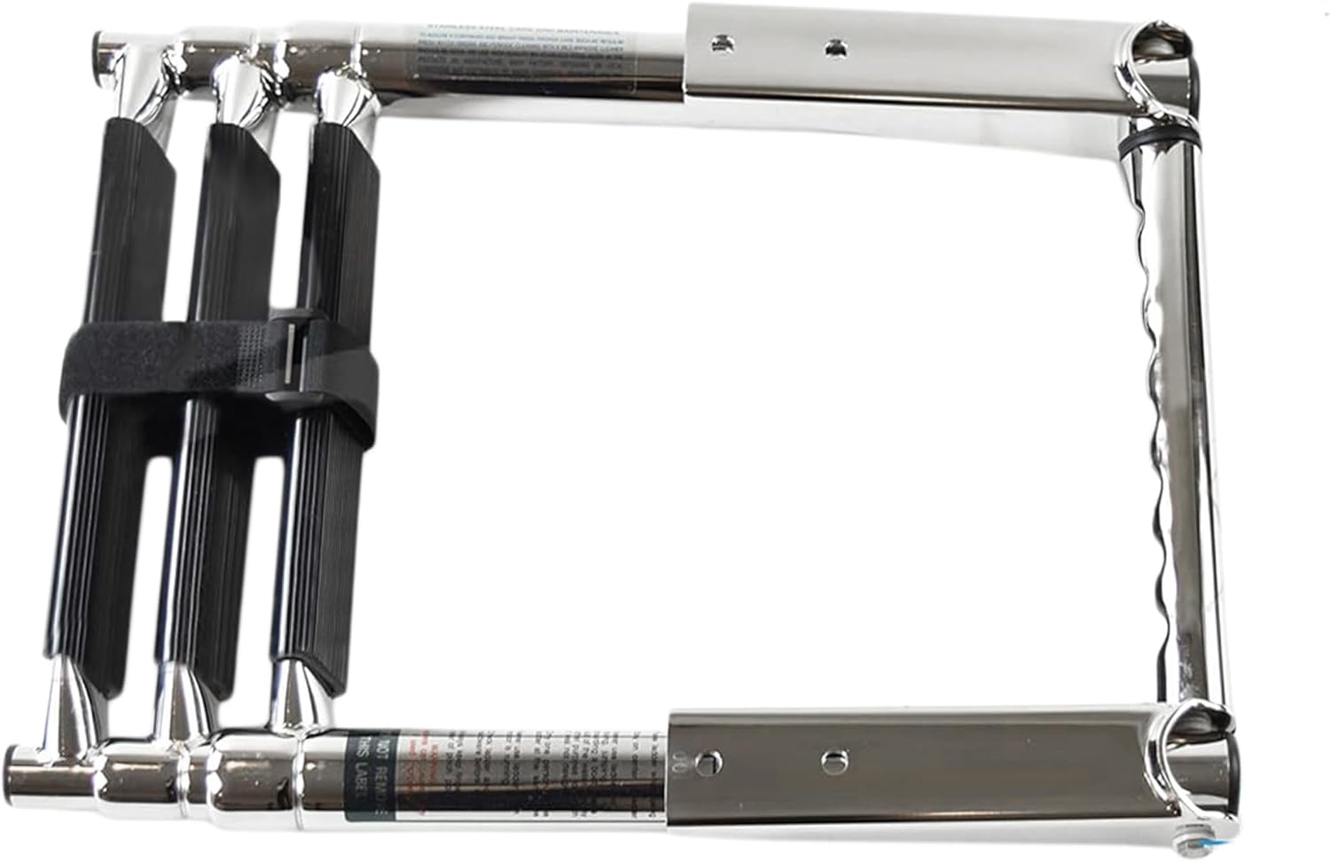 MARINE CITY Telescopic Drop Ladder with Gangplank Handle – Stainless Steel Folding Boat Ladder with Non-Slip Rubber Steps, Corrosion-Resistant for Marines Boats & Yachts