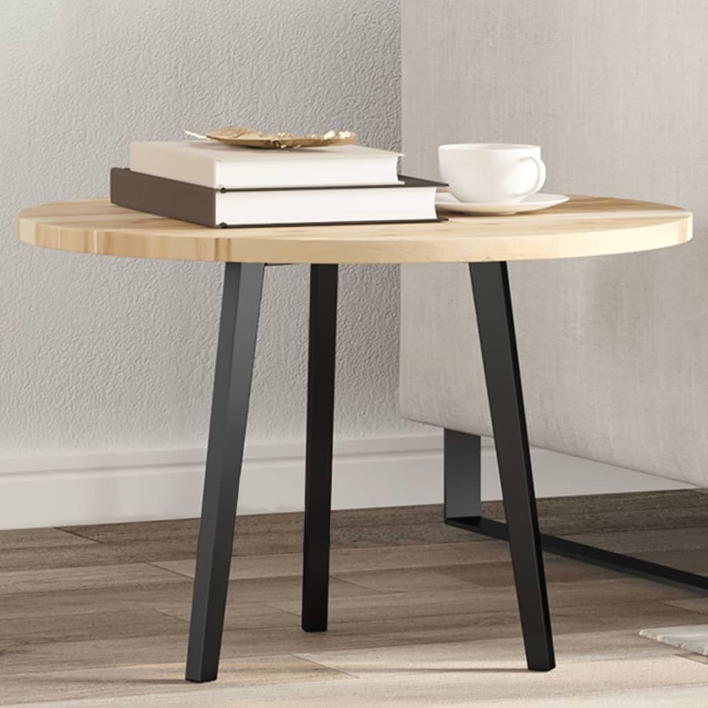 vidaXL Tischplatte, Holzplatte Rund, Massivholzplatte für Esstisch Bartisch Beistelltisch, Ersatztischplatte, Ø60x2cm Massivholz Akazie