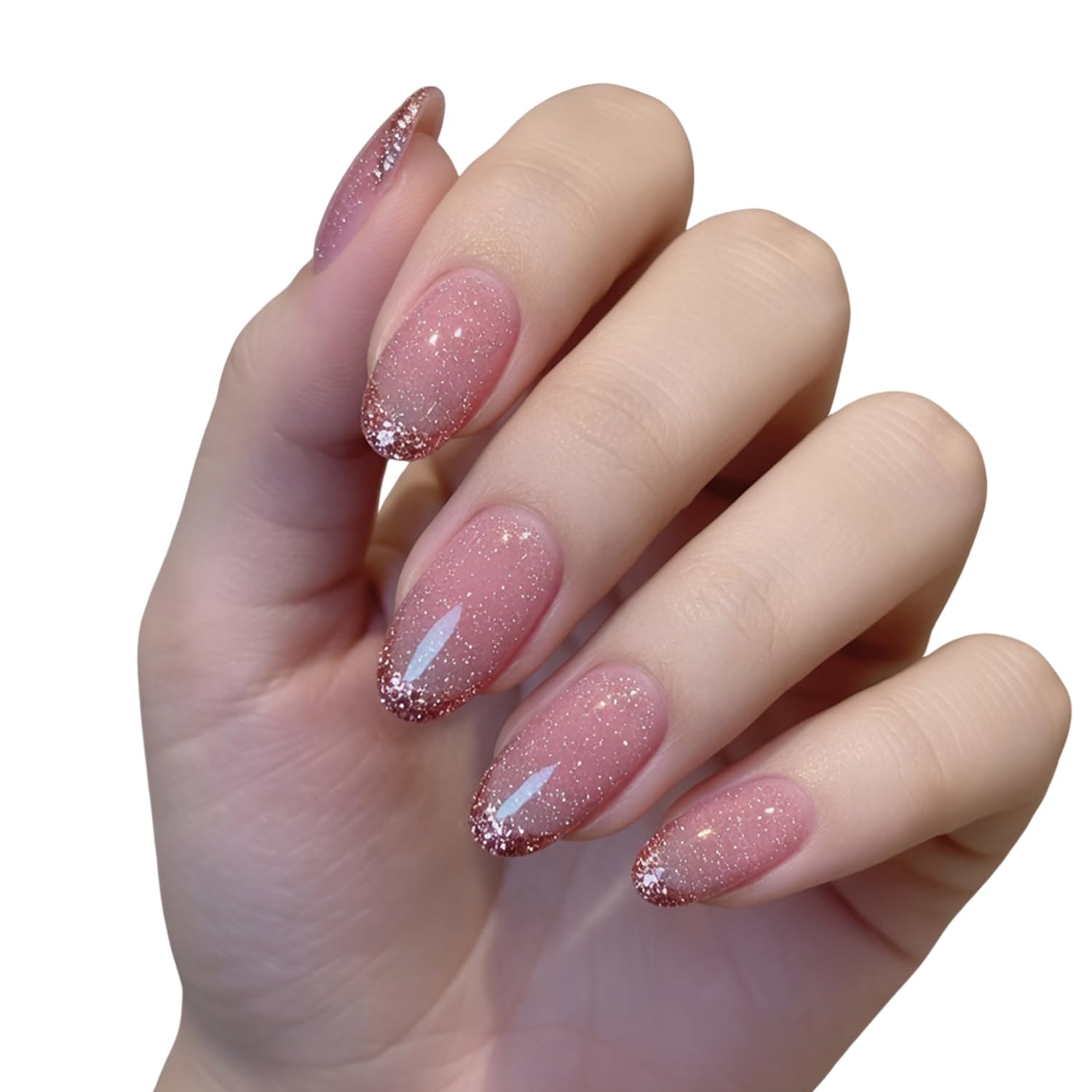 Secret Lives Acrylic Press on Nails Reusable Artificial Designer Fake Nails Extension Pink 24 Pieces Set with Kit-image-29