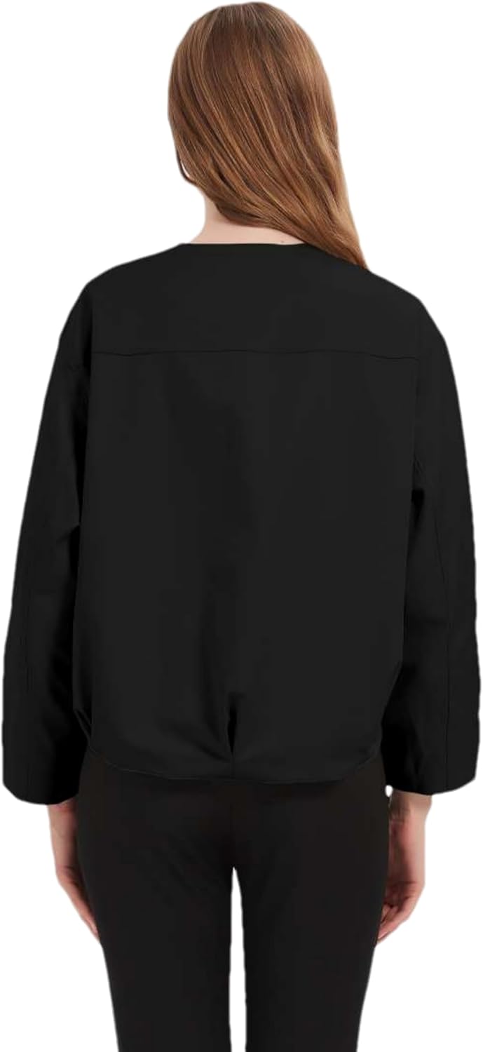 Women's Bomber Jacket Lightweight Zip Up Military Safari Utility Cropped Jackets Outwear with Pockets ﻿ - Image 4