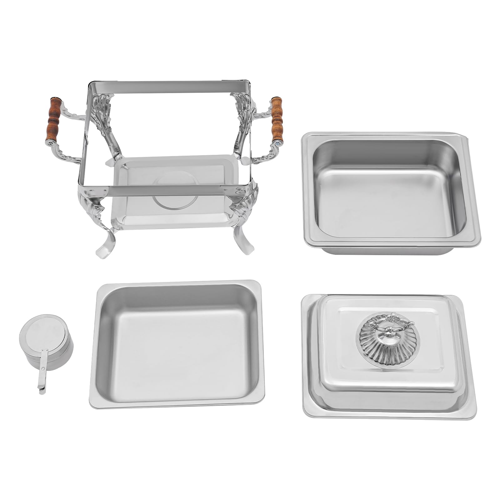 Chafing Dish, Chafing Dish Buffet Set,4.23QT Buffet Server e scalda,Fuoco regolabile, per catering commerciale, feste, banchetti