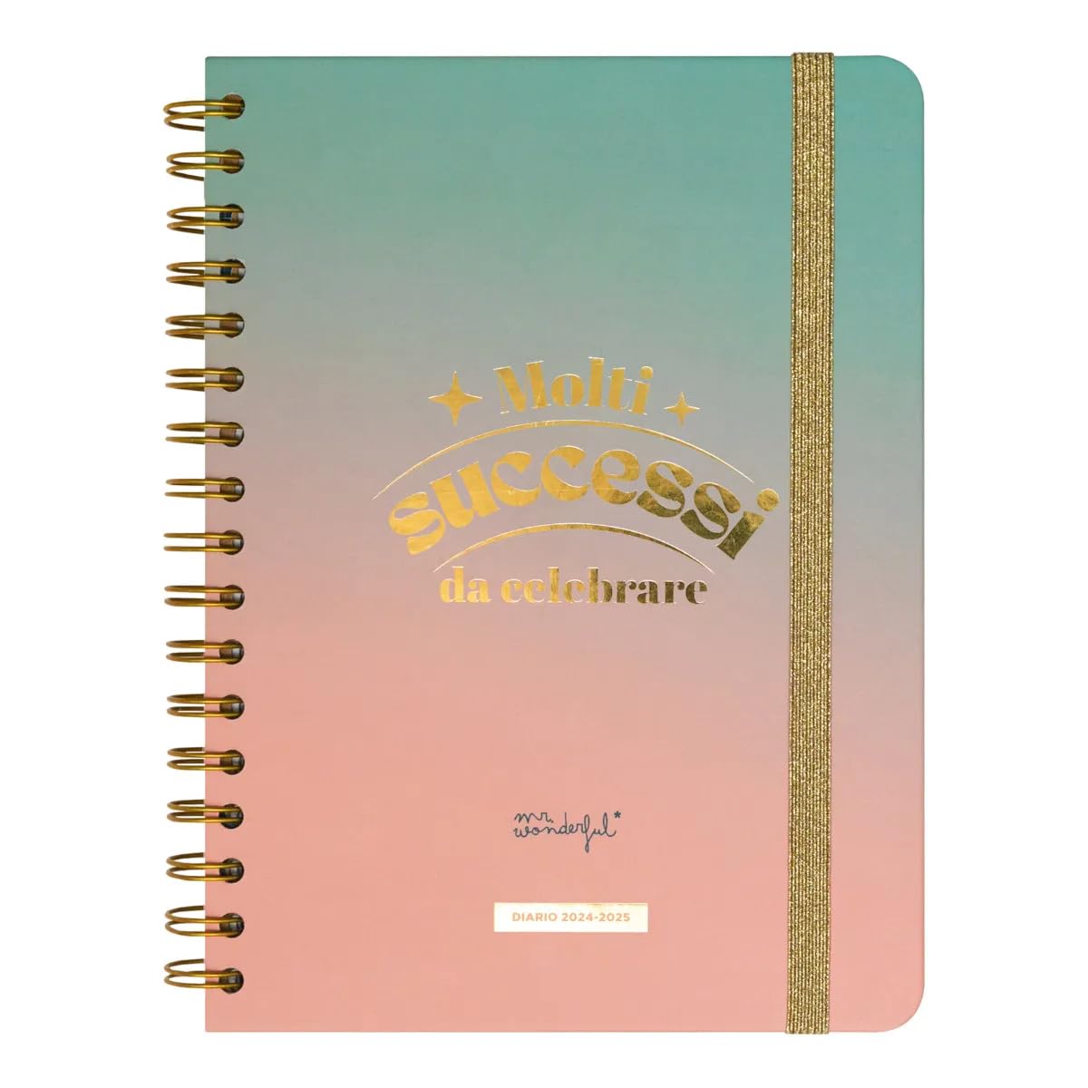 Mr.Wonderful - Agenda escolar Office 2024-25 Semanal 18 meses - Muchos éxitos para celebrar
