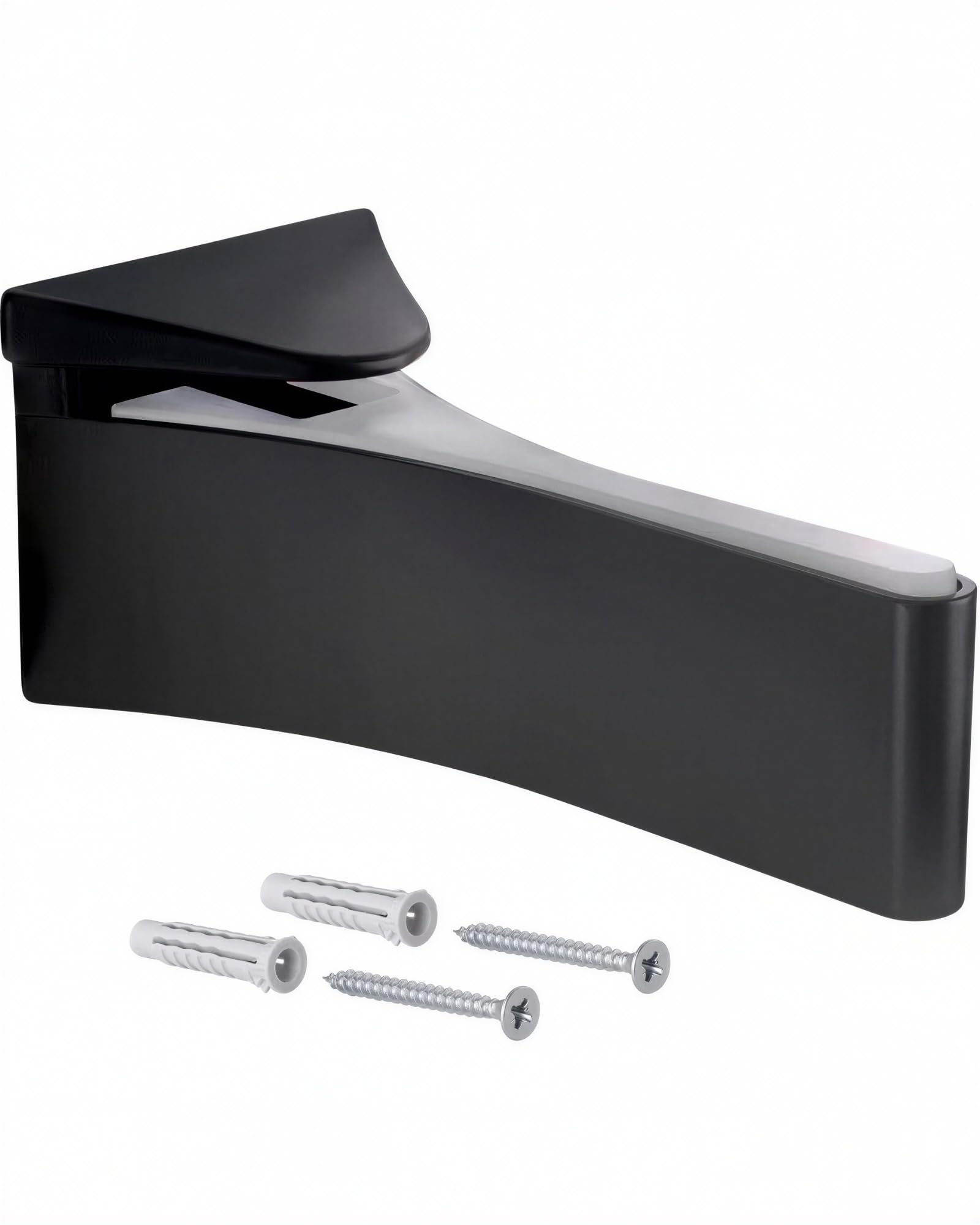 Gedotec Design Shelf Bracket - Metal wall Shelf - Black Anodized | 1 piece - Heavy Duty Shelf Bracket | MAFOS | Shelf Thickness 6-30 mm | Shelf Support with Load Capacity up to 50 kg | Shelf Support