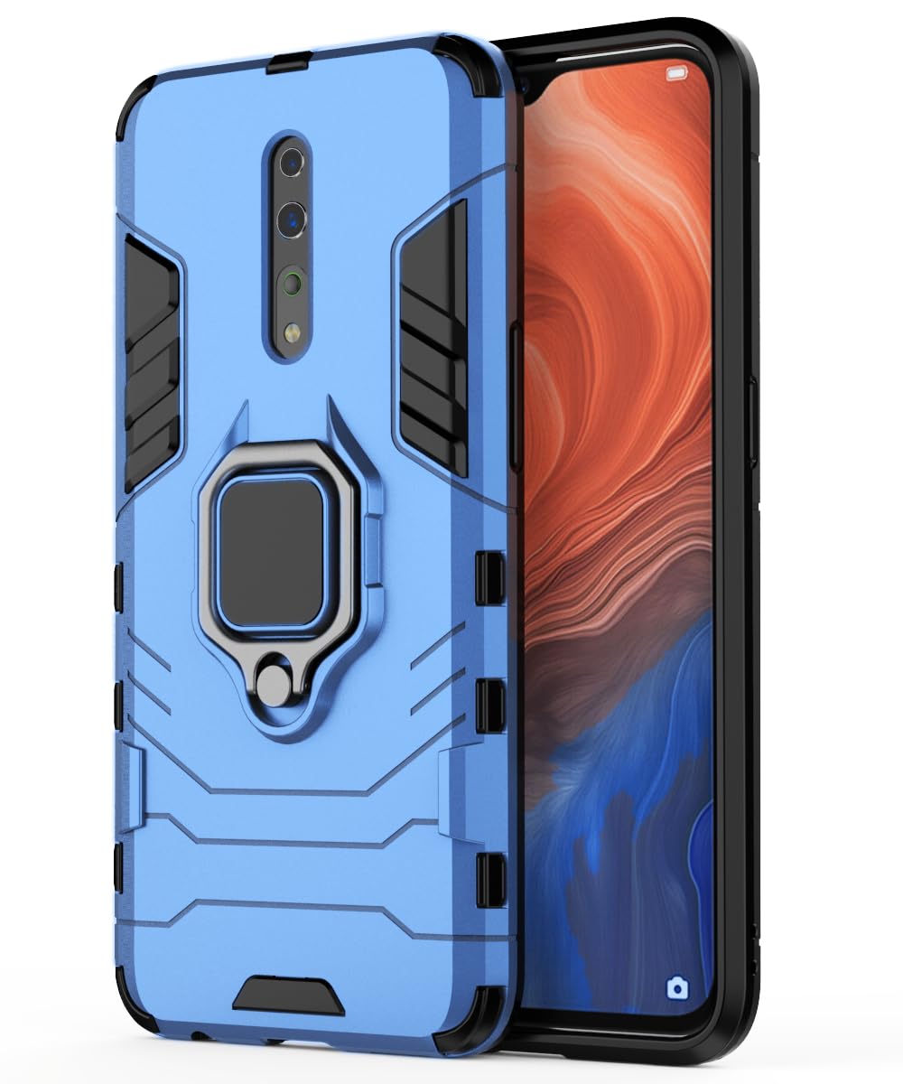 SORAKA Cover Per OPPO AX7 / A7 / A12 Con Anello Porta E Supporto Magnetico - Custodia In Silicone Morbido Anti-Impronta, Nero - 6