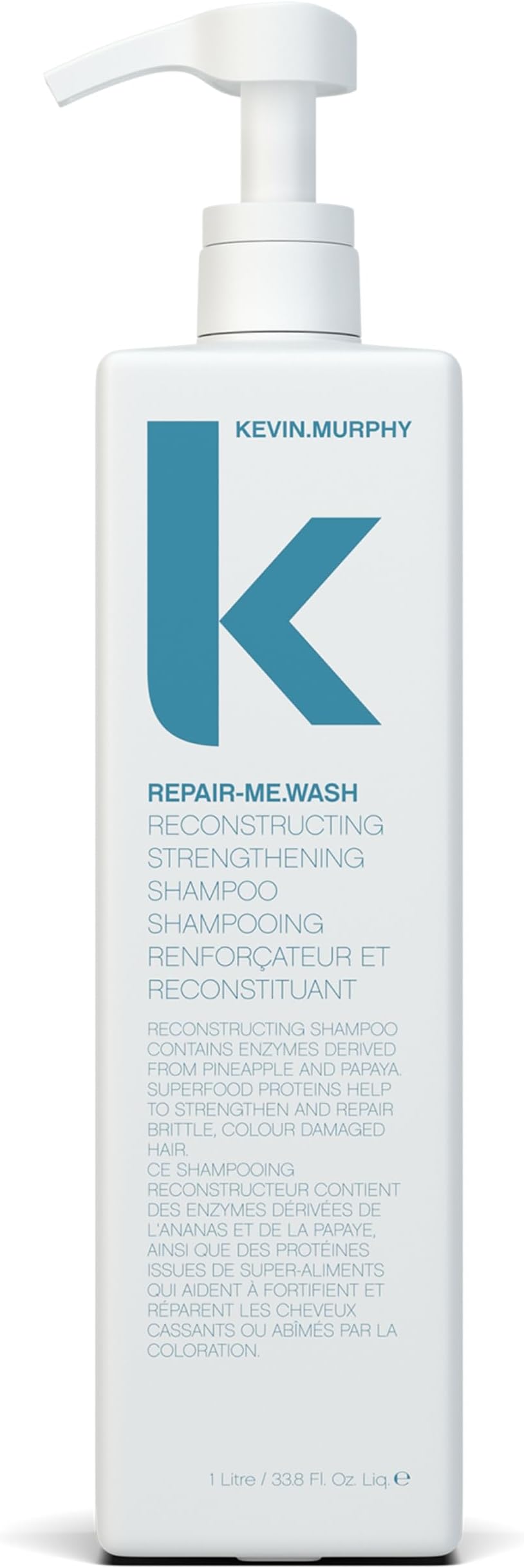 KEVIN.MURPHY REPAIR-ME.WASH - Moisturising Hair Repair Shampoo - Hydrating Frizz Control Shampoo - Sulphate & Paraben Free Hair Care - 1 L / 33.8 fl oz