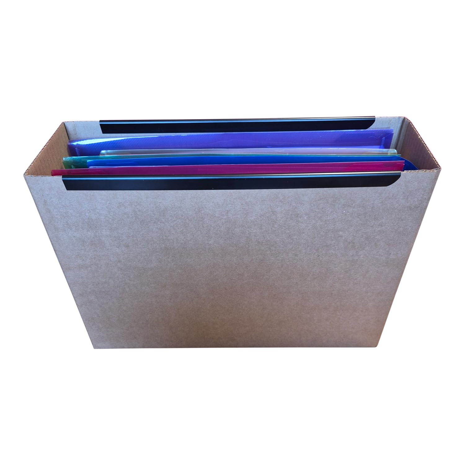 FILING / STORAGE BOX x 2, Foolscap length, for filing cabinets or free standing on shelves, Open Topped Box STORE Bulky Files - Image 2