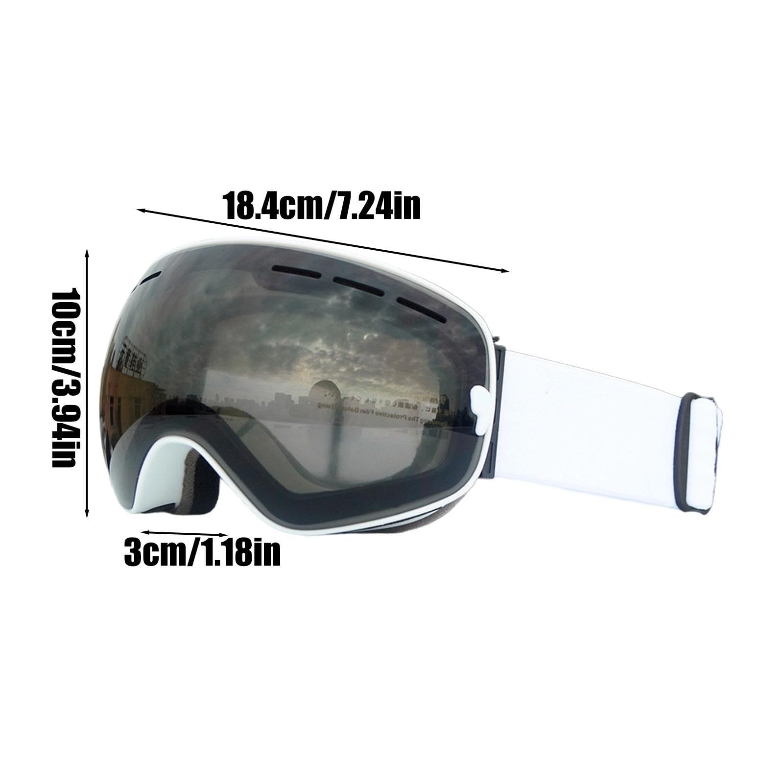 Occhiali da snowboard – Protezione UV anti appannamento – Maschera per lenti grandangolari – Occhiali da sci con cinturino regolabile, montatura antiurto | Sistema Clear Vision Uso esterno per