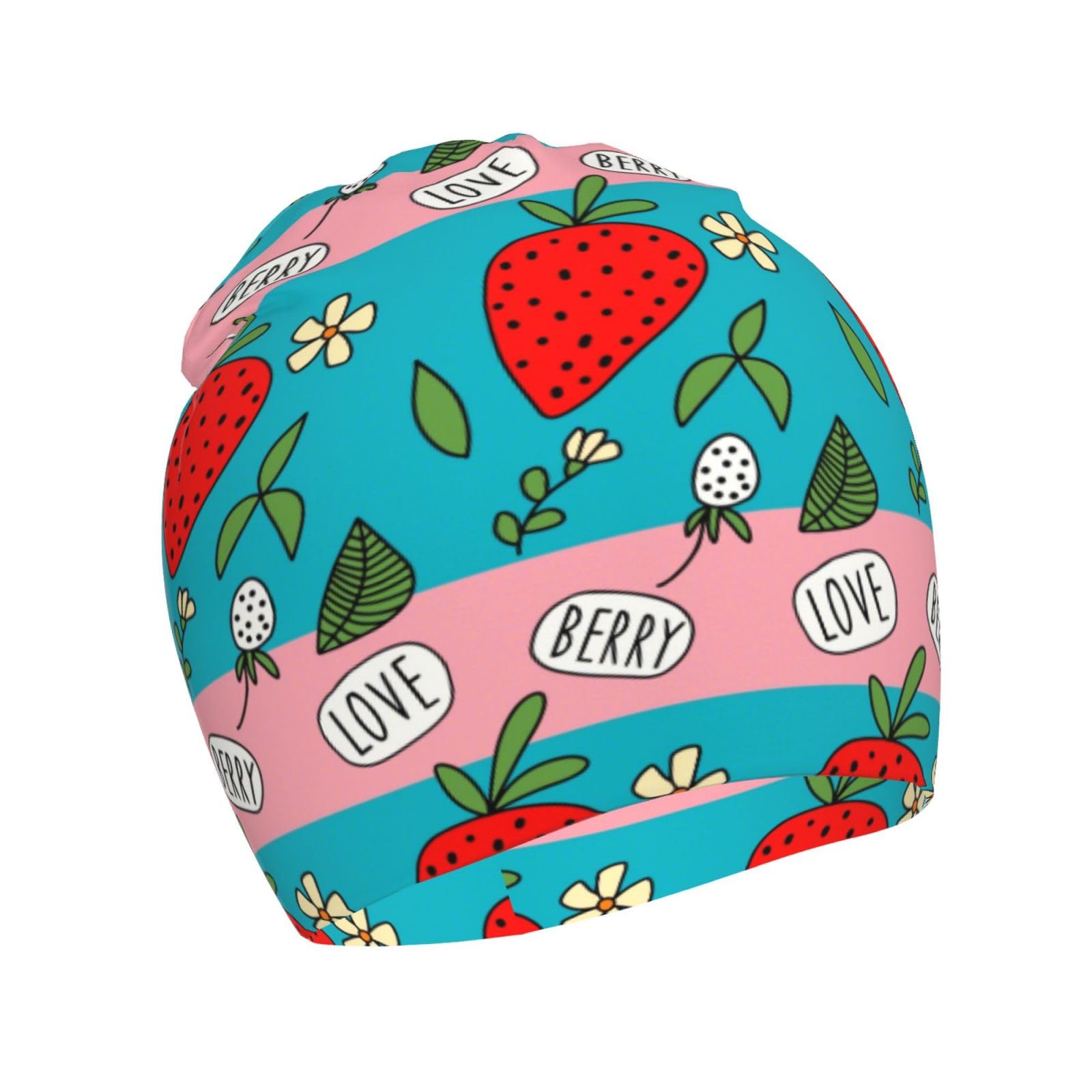 Rqzwdq Strawberry Pattern Kids Beanie Hats Warm Knit Beanie Cap Skull Caps Gifts Decor for Boys Girls