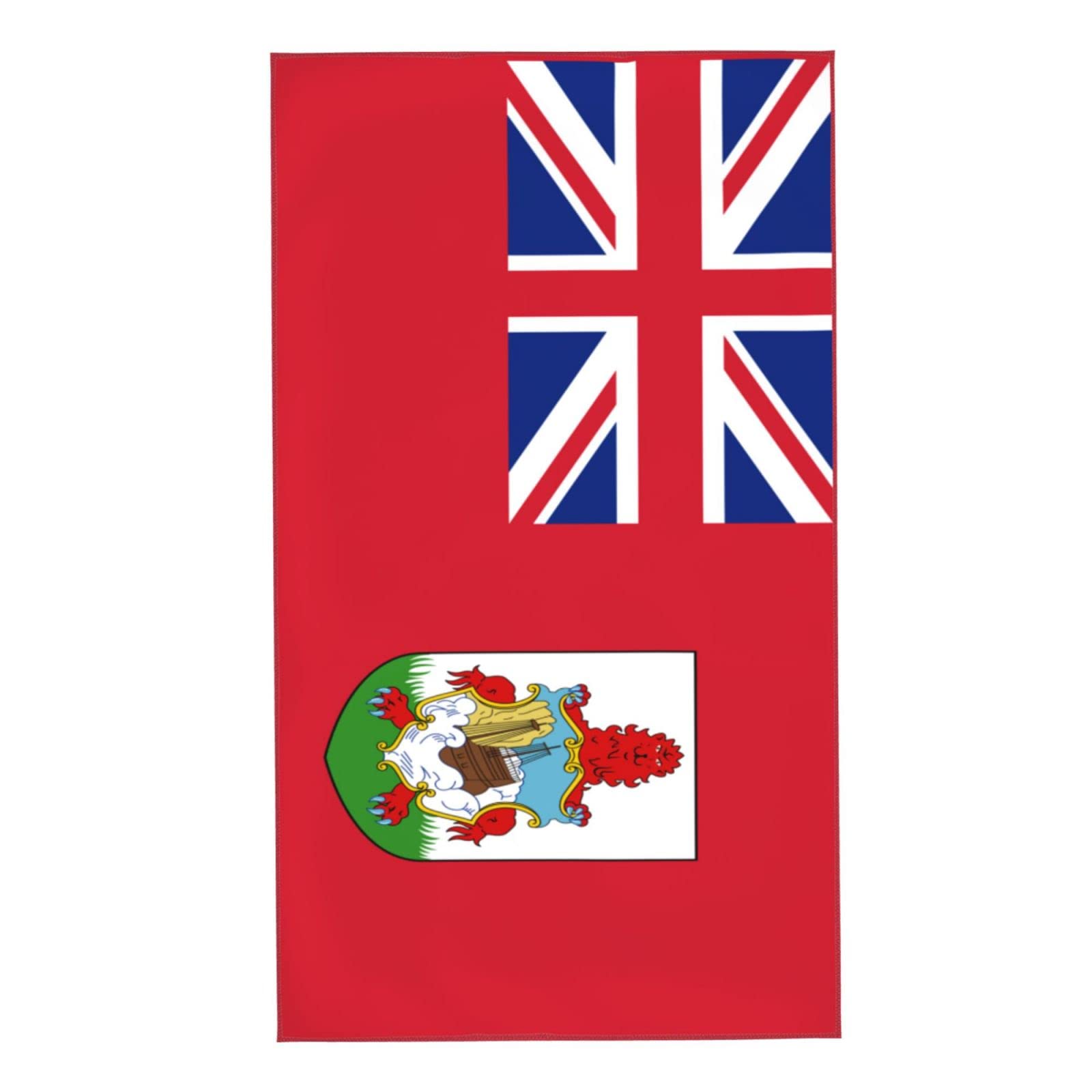 AOOEDM Flag of Bermuda Towel 27.5x16 Inches Absorbent Hand Towel Superfine Fiber Bathroom Washcloth