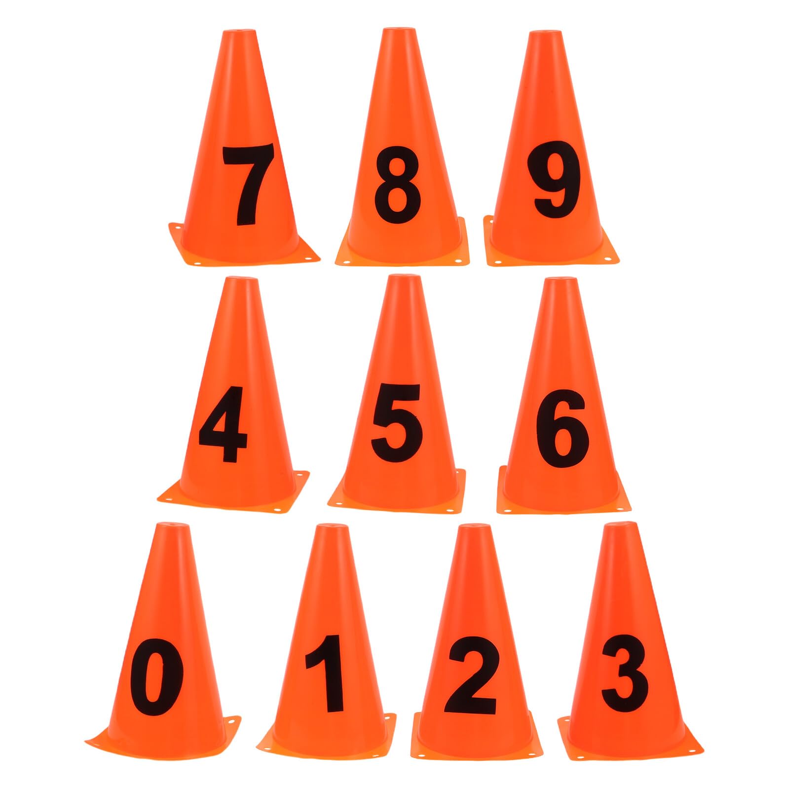 ibasenice 10 Piezas Marcadores De Entrenamiento De Fútbol Numerados Conos Pequeños De Práctica para Ejercicios De Fútbol Baloncesto y Campo De Entrenamiento