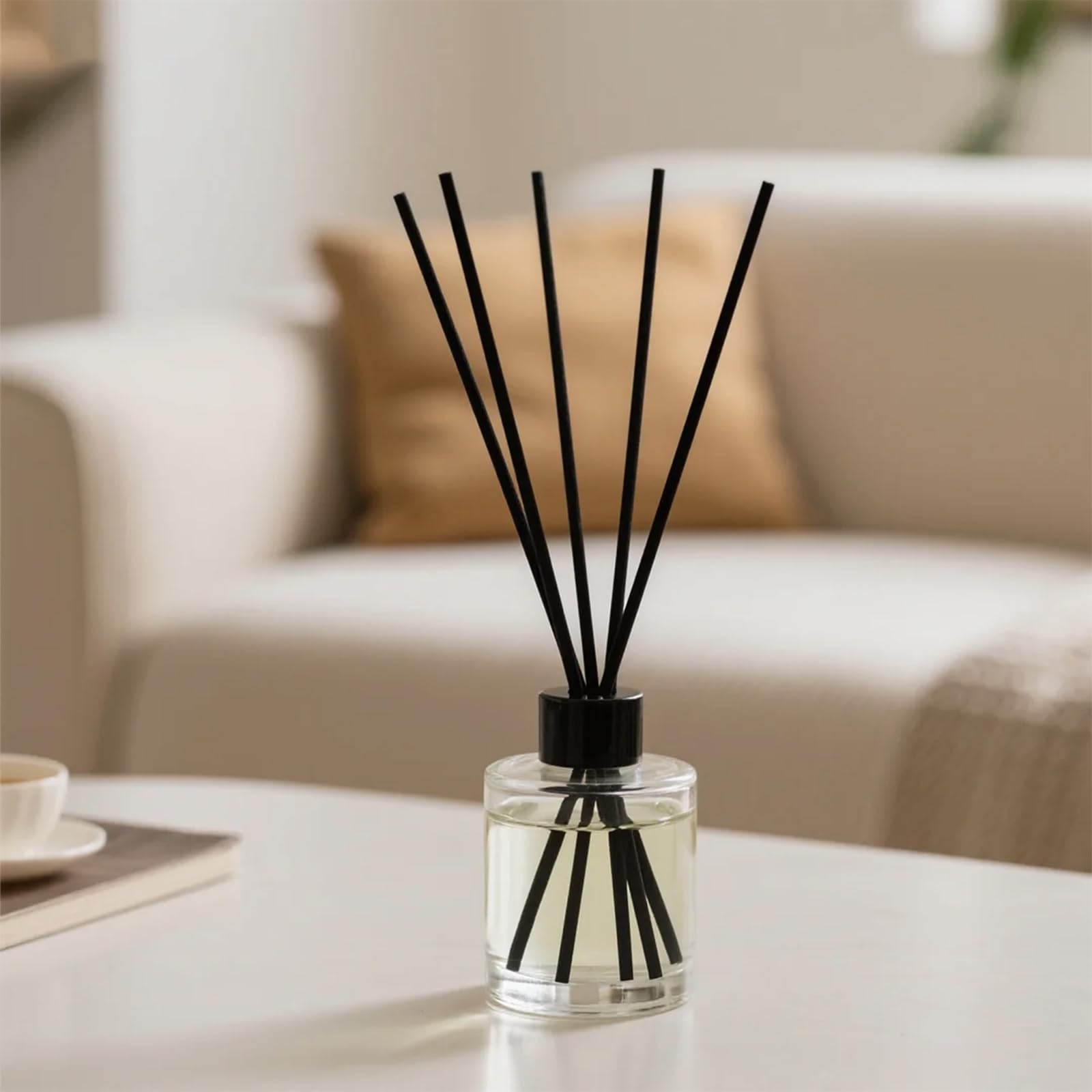 20 Stück Duftstäbchen Schwarz 30 cm, Diffuser Stäbchen Ersatz für Raumduft, Fiber Aroma Stäbchen für Zuhause und Büro, Hohe Saugfähigkeit Zubehör Küche, Haushalt & Wohnen