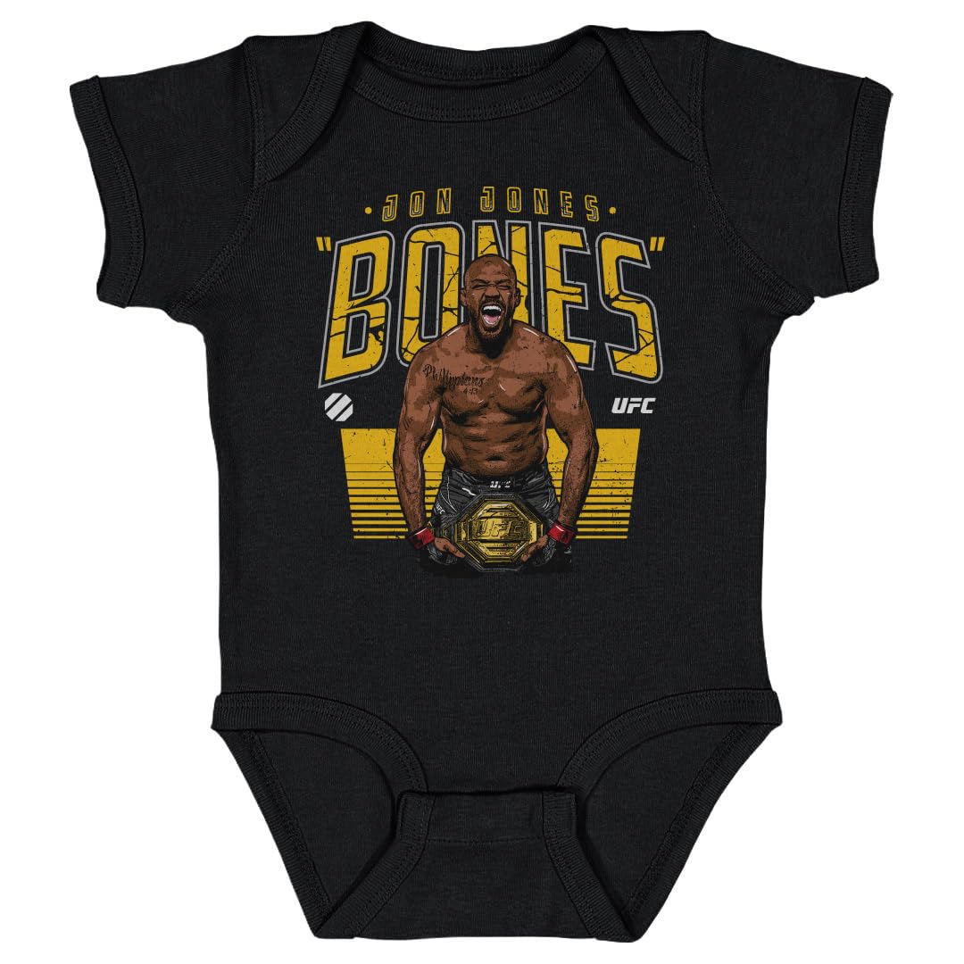 500 LEVEL Jon Jones UFC One-Piece Infant Bodysuit - Jon Jones Bones Champion WHT (Black, 24M)
