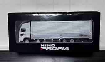 ミニカー HINO PROFIA TOMICA 144 HINO PROFIA TRAILER NISSAN CONTAINER TOMY Long