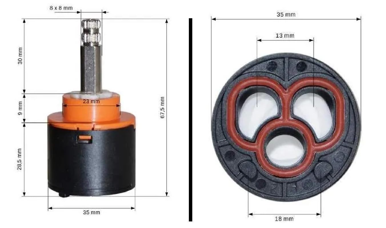 Ondyna Christina - Cartouche céramique pour mitigeur thermostatique ONDYNA - ONDCAPD00007