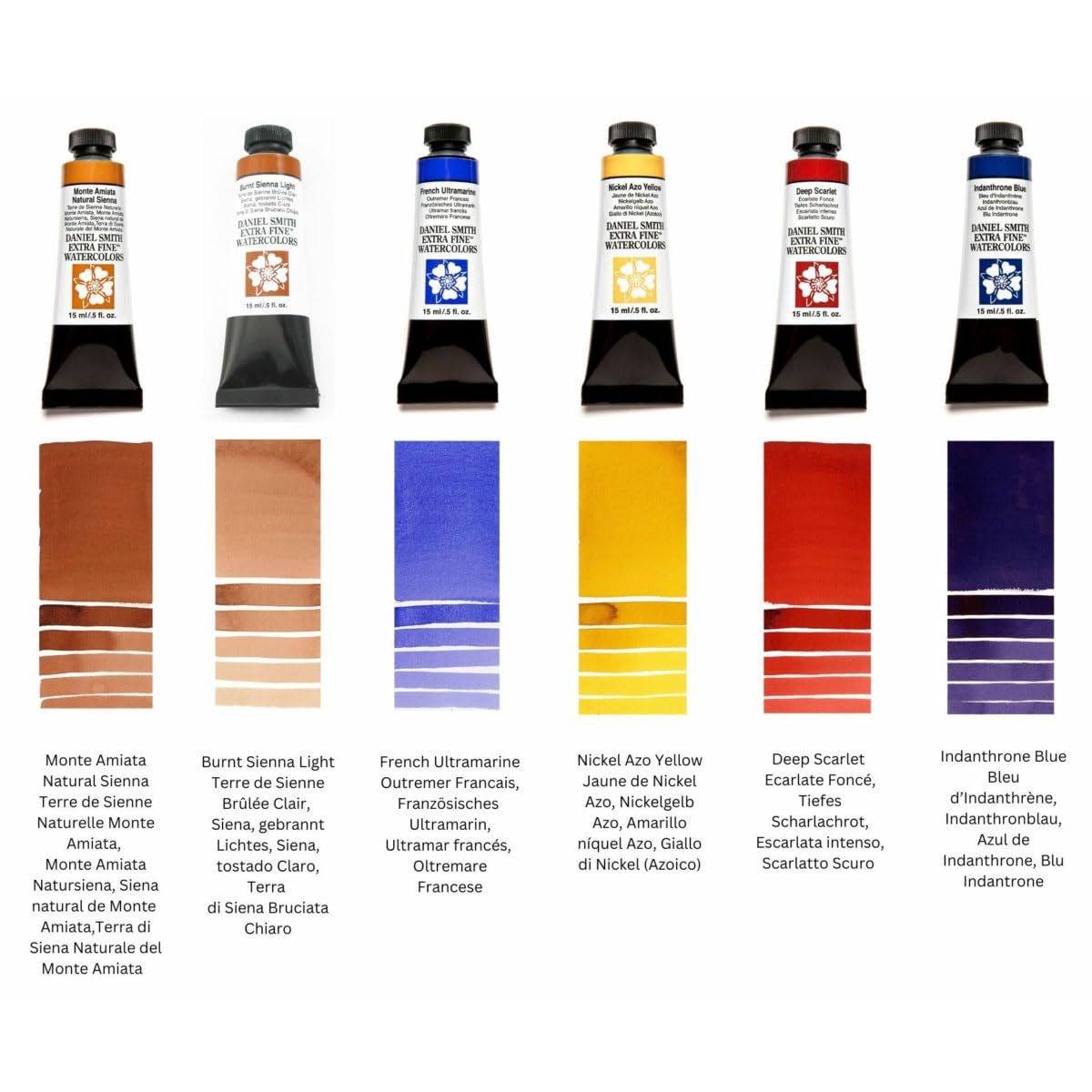 Daniel Smith Extra feine Aquarellfarbe – Raffaele Ciccaleni's Master Artist Set I Traditionell und Modern, 6 Stück, 5 ml Tuben